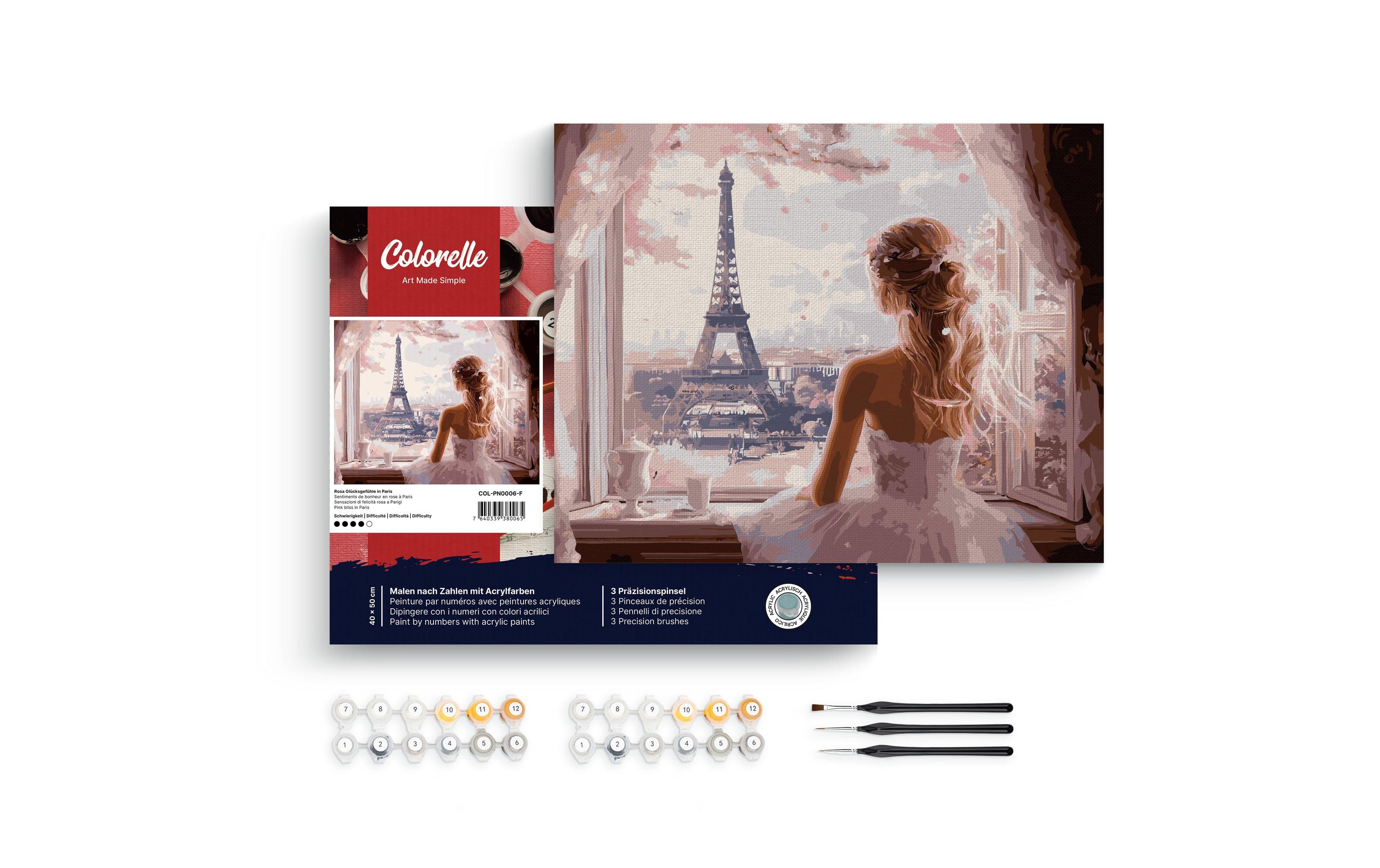 Colorelle Malen nach Zahlen Rosa Glücksgefühle in Paris Colorelle Malen nach Zahlen Rosa Glücksgefühle in Paris