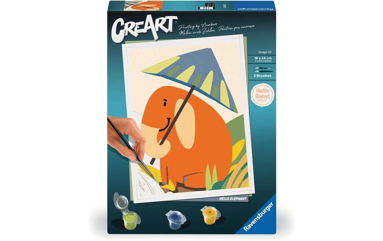 Ravensburger Malen nach Zahlen CreArt – Hello Elephant Ravensburger Malen nach Zahlen CreArt – Hello Elephant