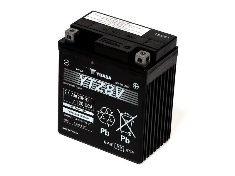 YUASA Motorradbatterie AGM 12V/7.4Ah/120A YUASA Motorradbatterie AGM 12V/7.4Ah/120A