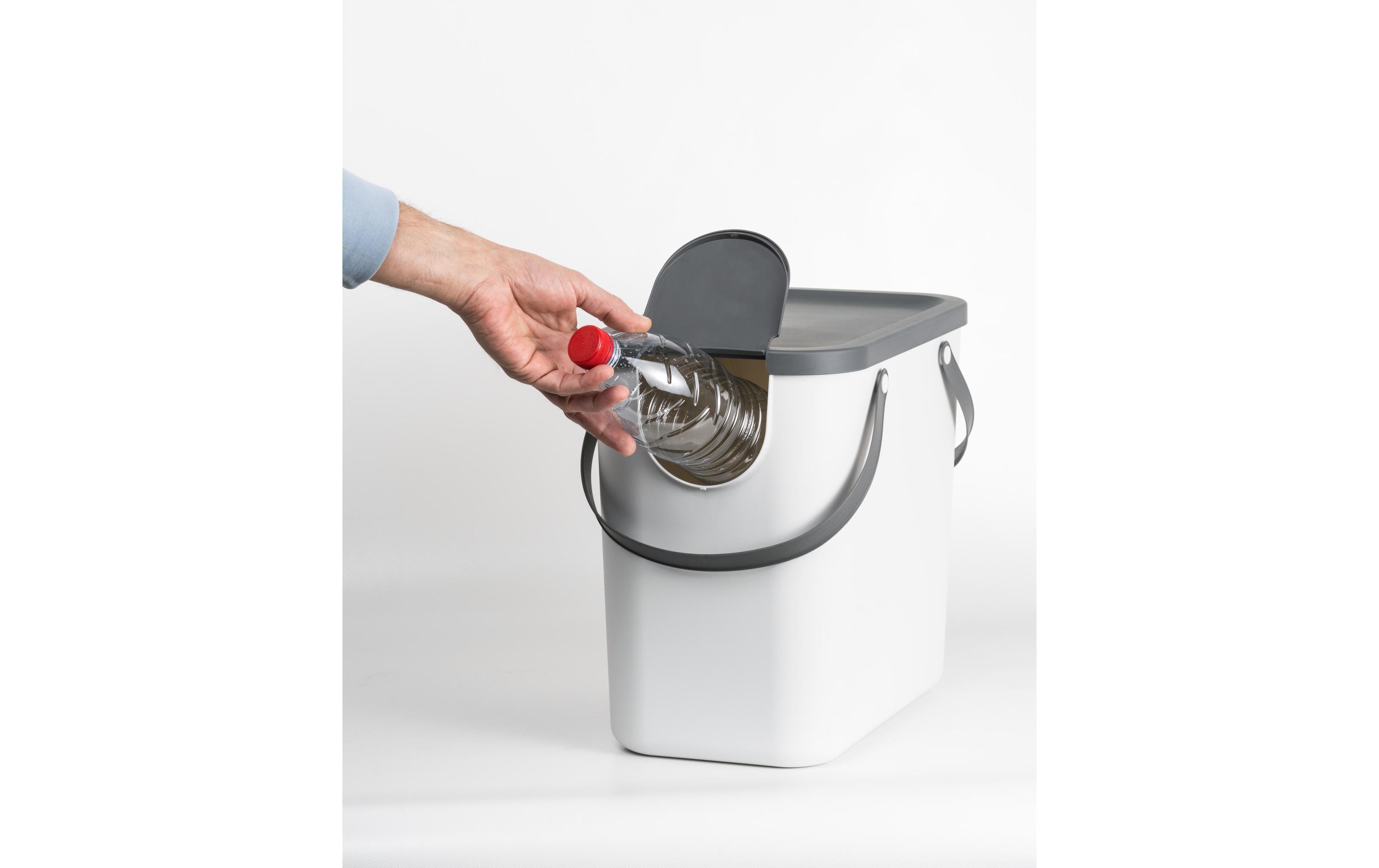 Rotho Recyclingbehälter Albula 25 l, Mistletoe Weiss