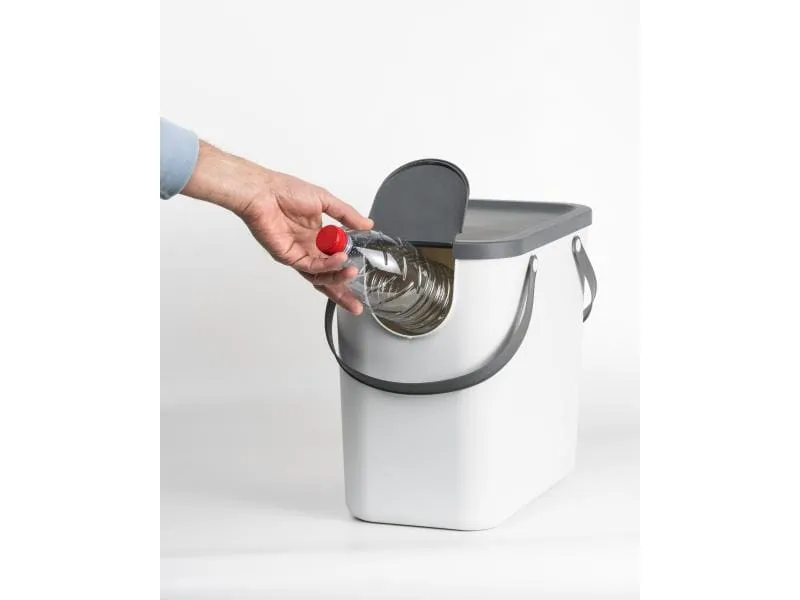 Rotho Recyclingbehälter Albula 25 l, Mistletoe Weiss