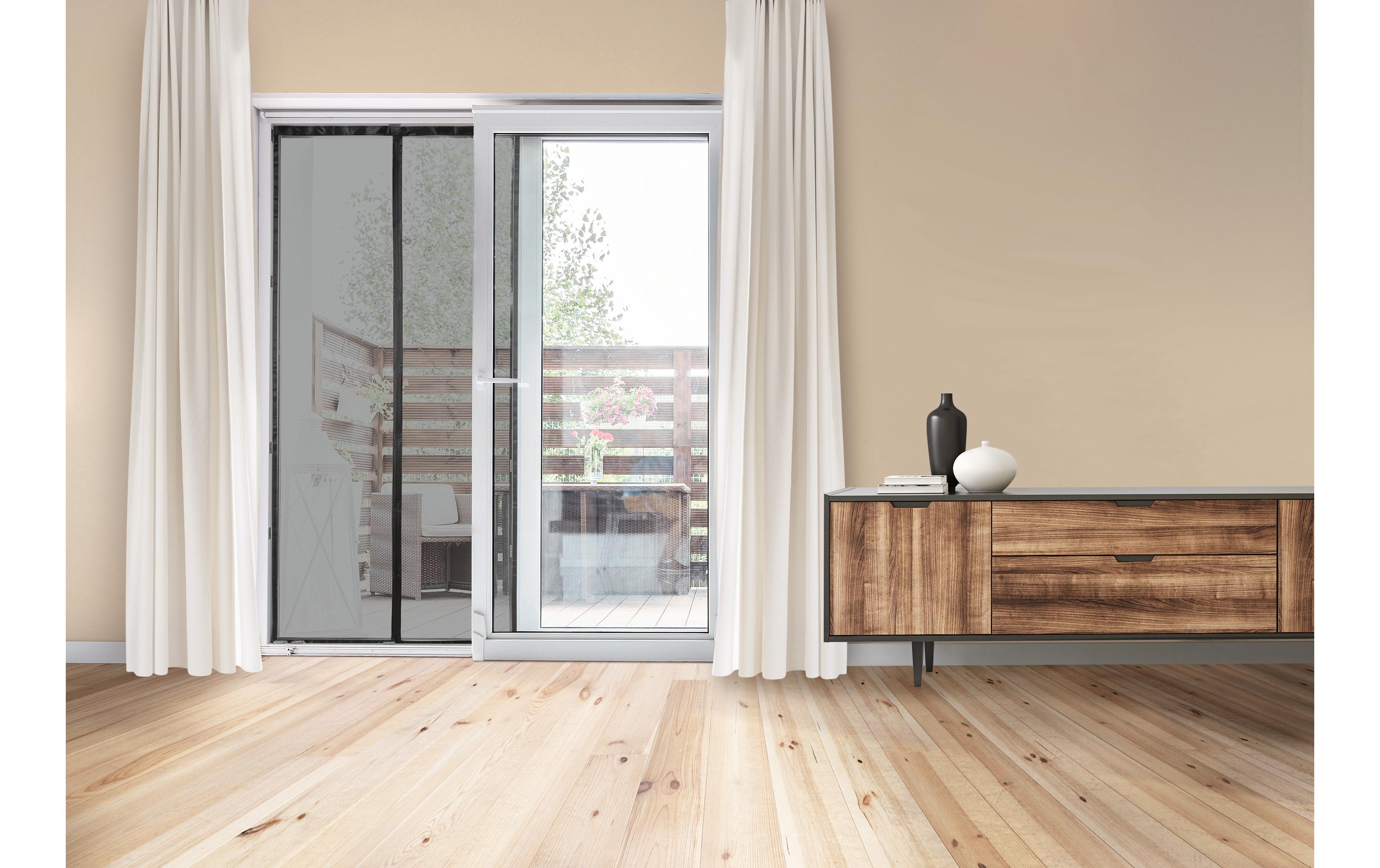 EASYmaxx Tür-Moskitonetz Strong Click, 100 x 210 cm, schwarz