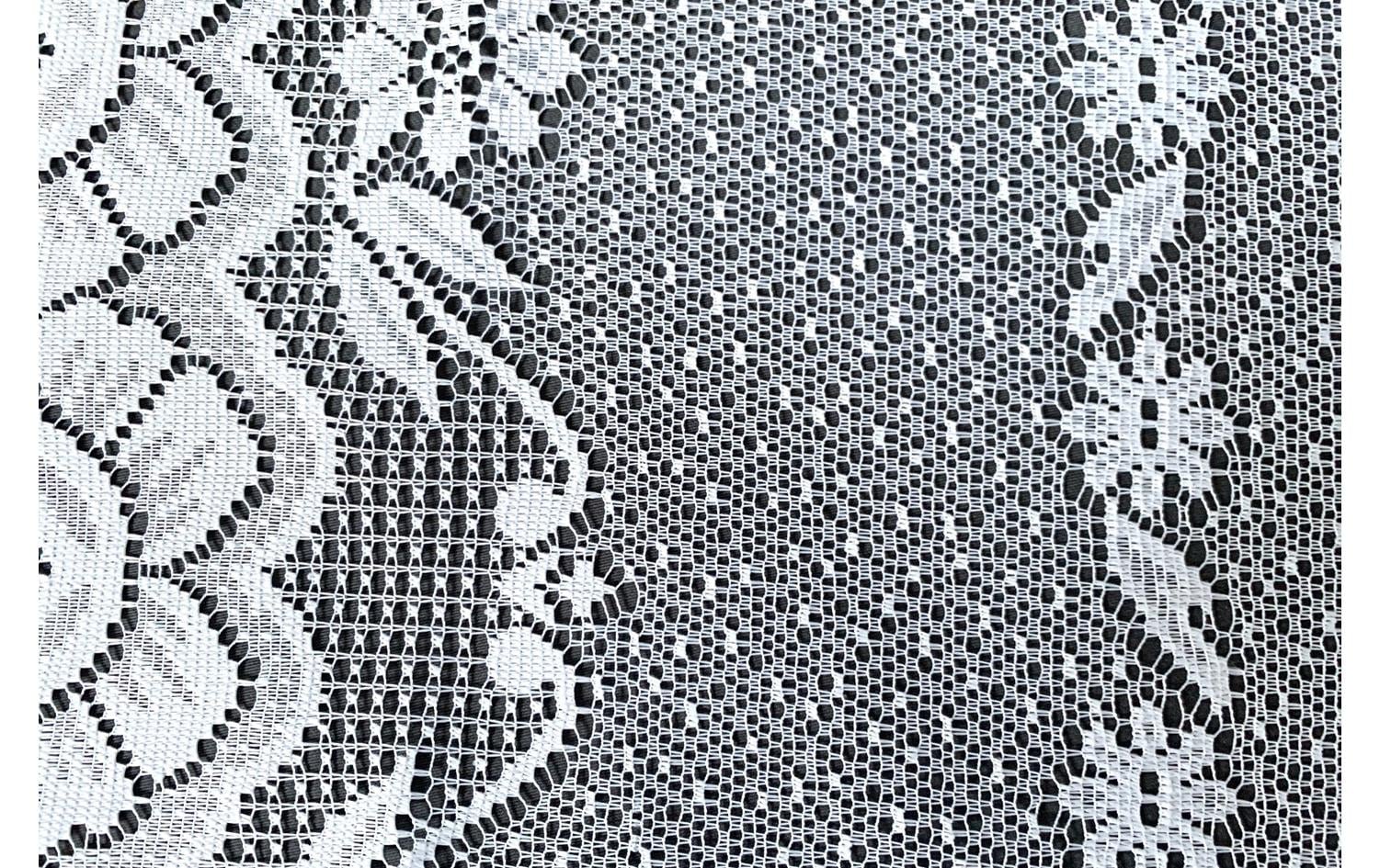 Hubatka Tagvorhang Schwalbenschwanz 45 cm x 90 cm, Weiss