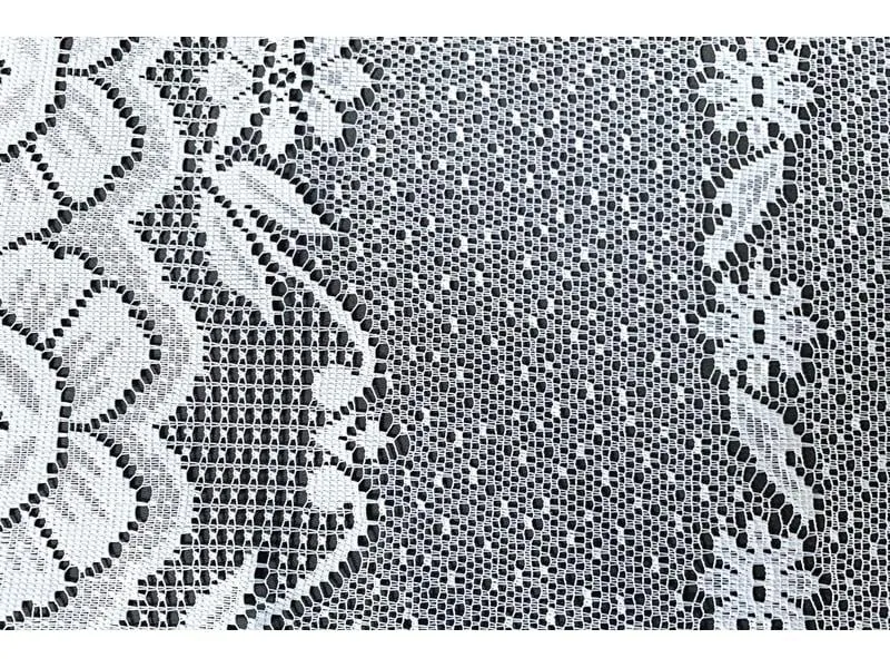 Hubatka Tagvorhang Schwalbenschwanz 45 cm x 90 cm, Weiss