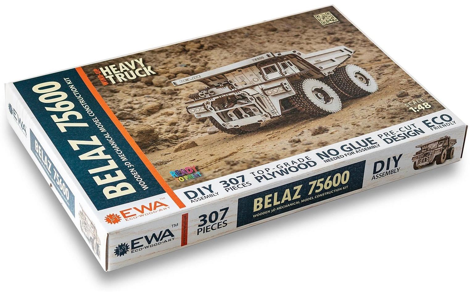 Eco-Wood-Art Bausatz Muldenkipper BELAZ 75600