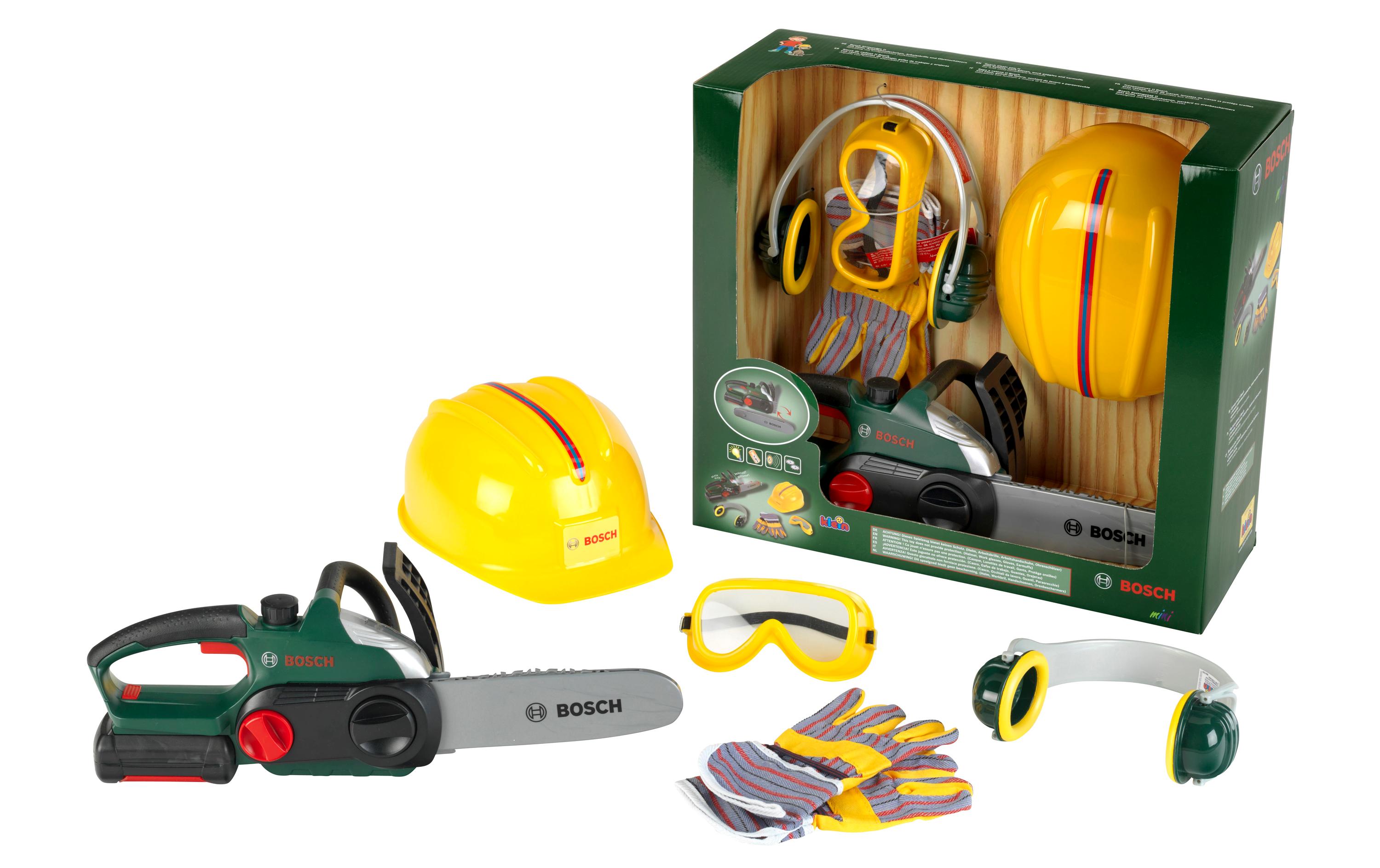 Klein-Toys Handwerker BOSCH Kettensägen mit Zubehör Klein-Toys Handwerker BOSCH Kettensägen mit Zubehör