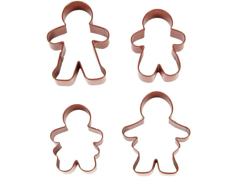 BackshopSchweiz Ausstechformen Lebkuchen Familie Set Edelstahl, 4-teilig BackshopSchweiz Ausstechformen Lebkuchen Familie Set Edelstahl, 4-teilig