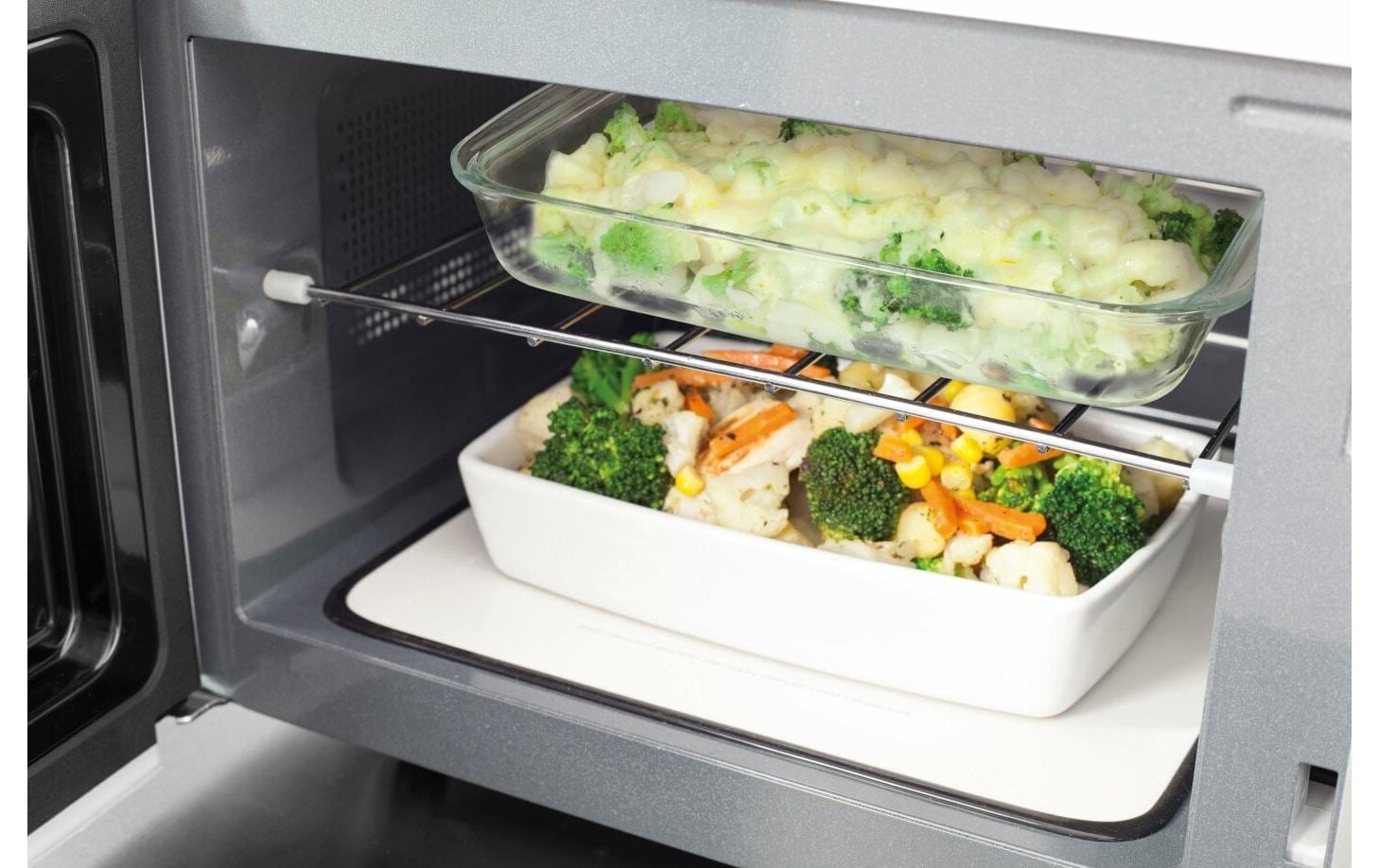 Caso Mikrowelle MG 20 Ecostyle Ceramic Schwarz/Silber