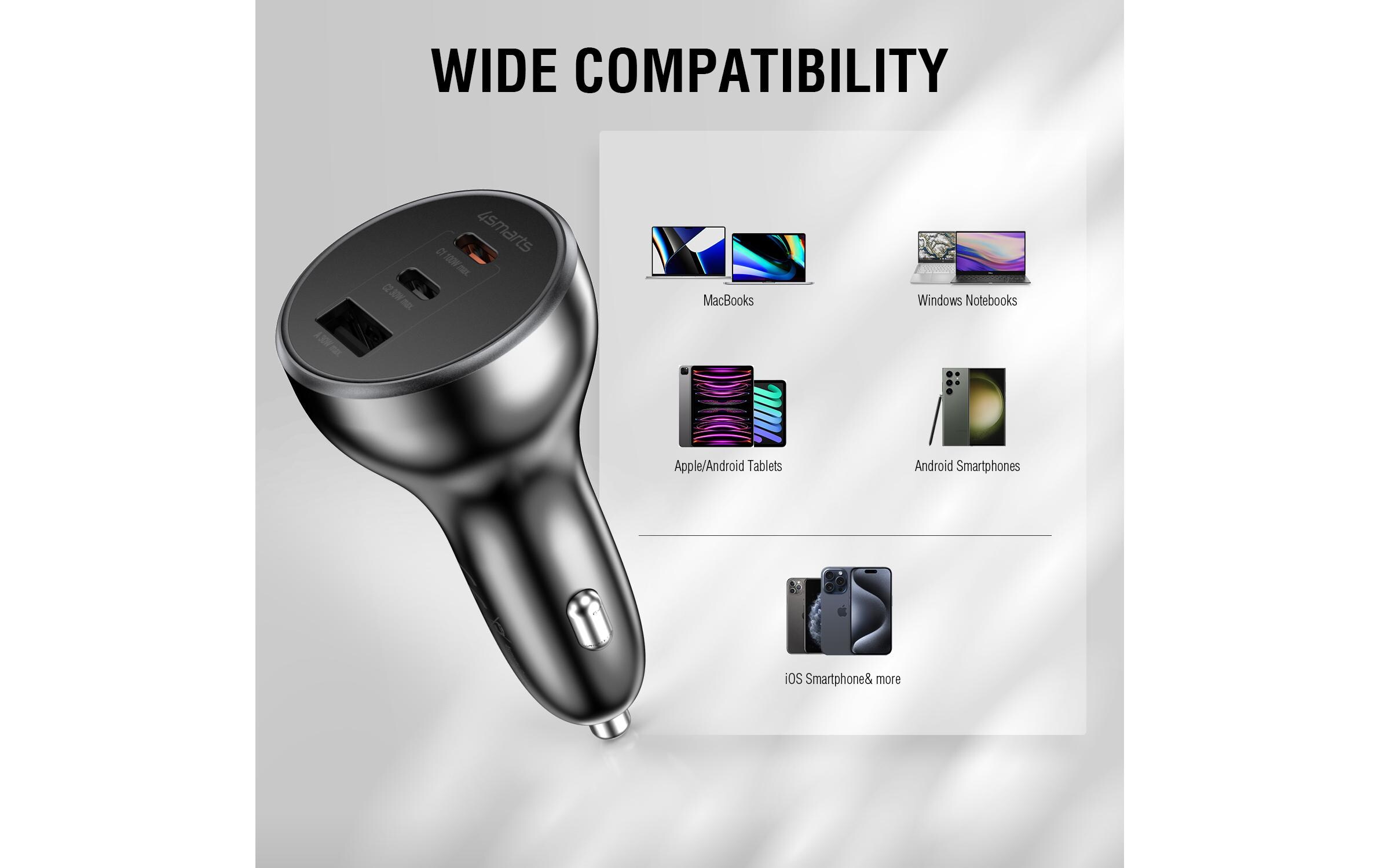 4smarts Autoladegerät VoltRoad Ultimate Schwarz