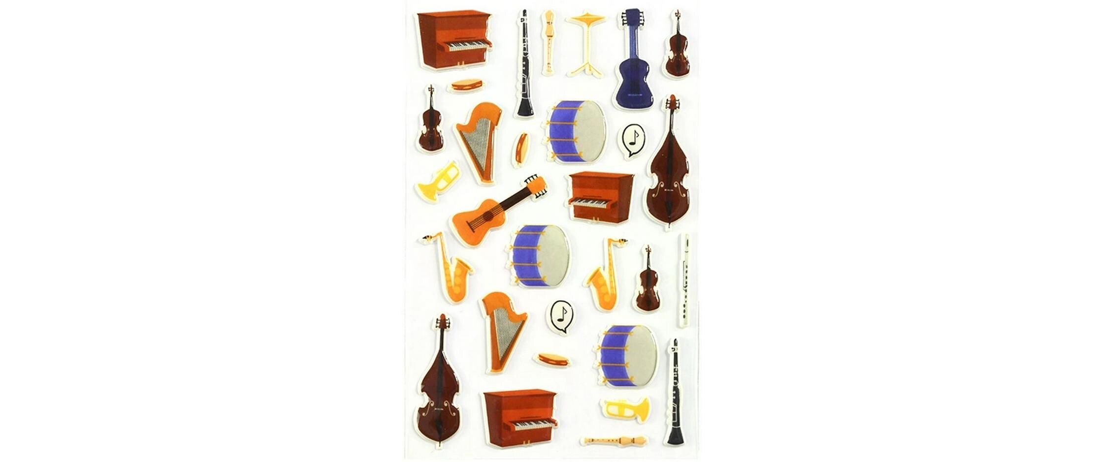 Clairefontaine Motivsticker 3D Instrumente Clairefontaine Motivsticker 3D Instrumente