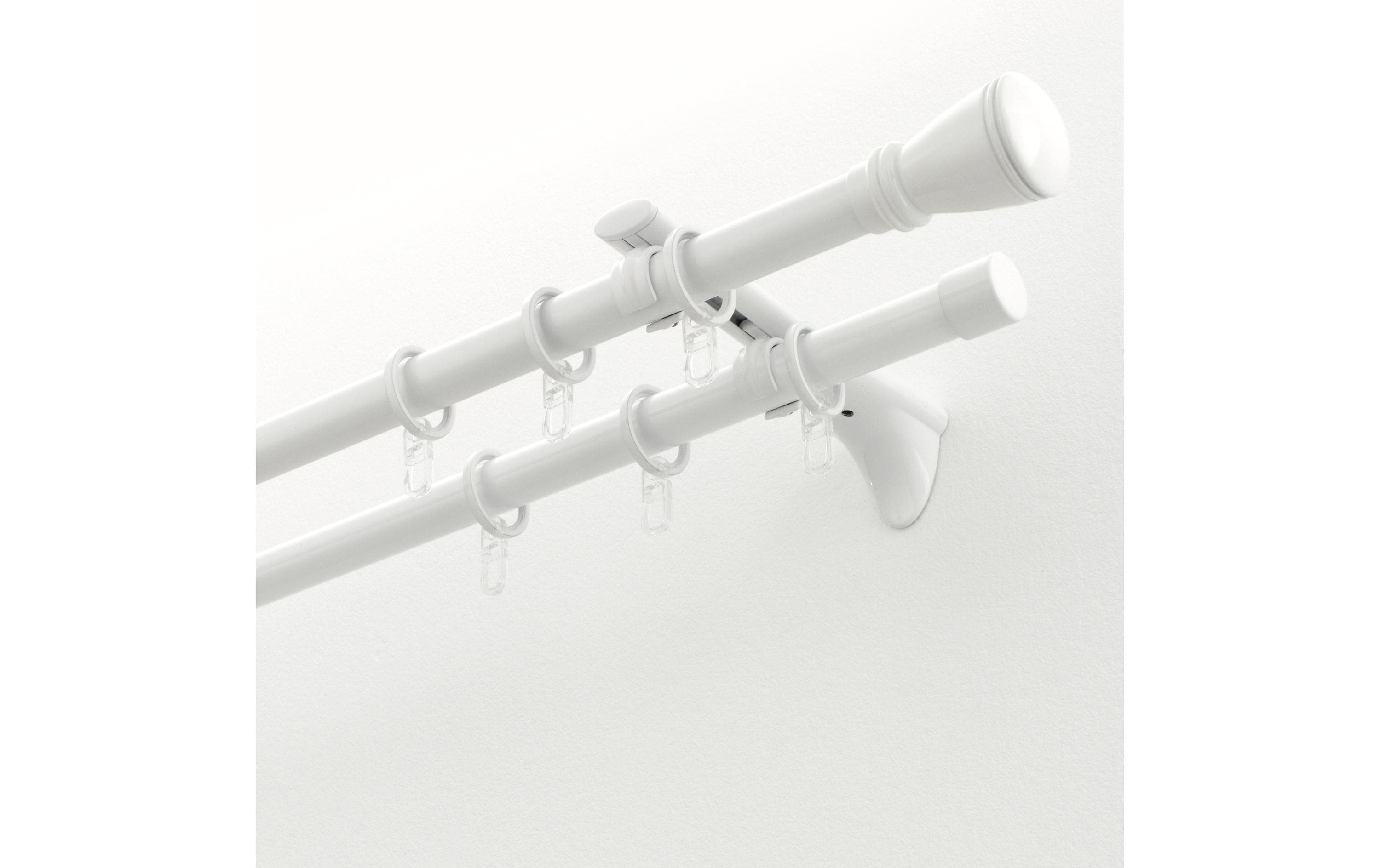 Gardinia Vorhangring mit Gleiteinlage Weiss, 10 Stück