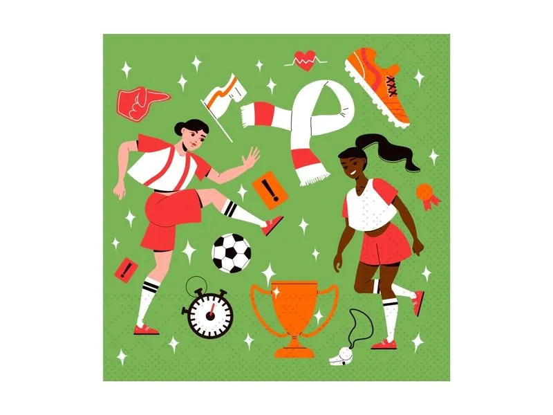 Braun + Company Papierservietten Womens Football 33 cm x 33 cm, 20 Stück Braun + Company Papierservietten Womens Football 33 cm x 33 cm, 20 Stück