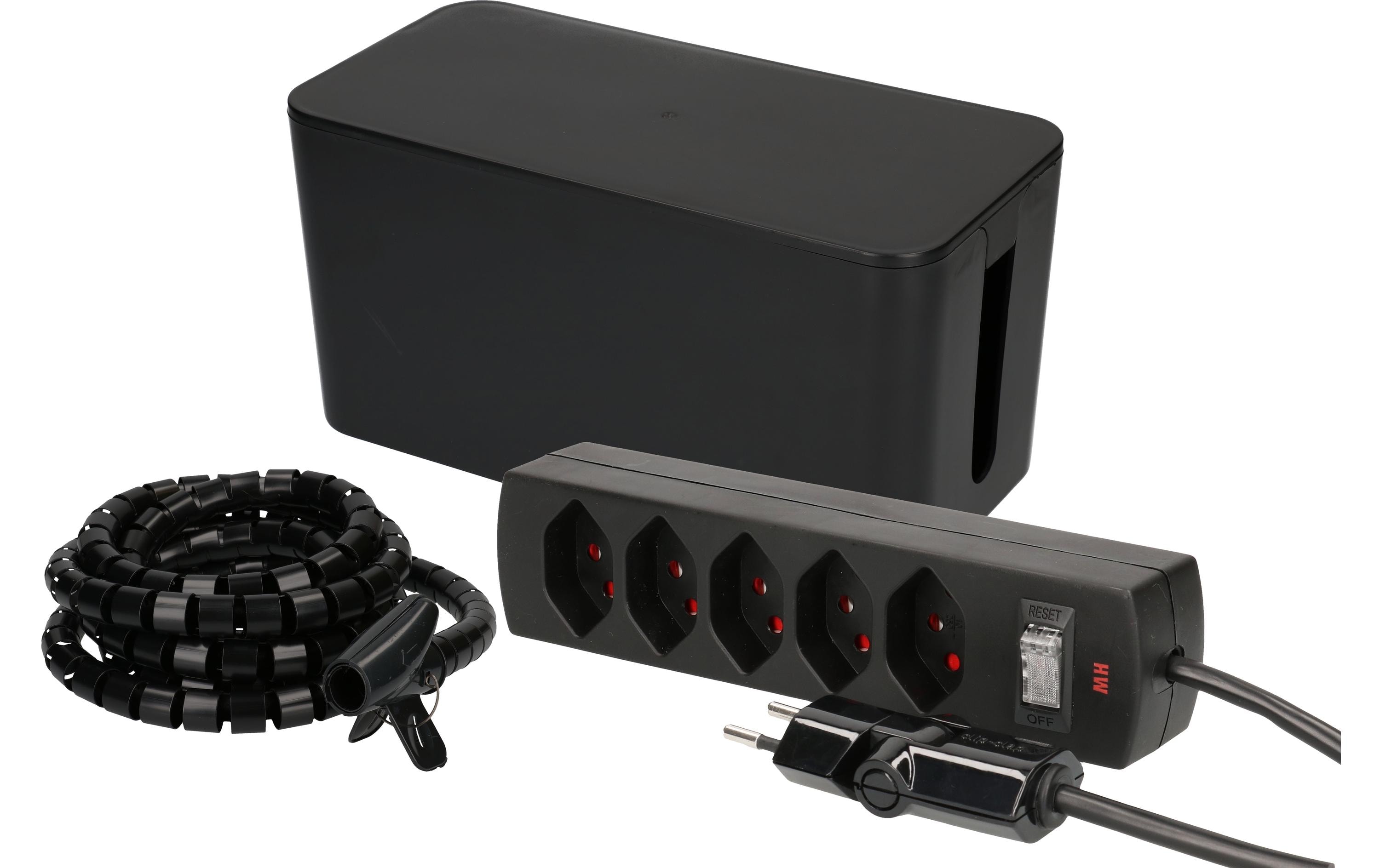 Max Hauri Kabelbox mit Steckerleiste 5x T13 Schwarz Max Hauri Kabelbox mit Steckerleiste 5x T13 Schwarz