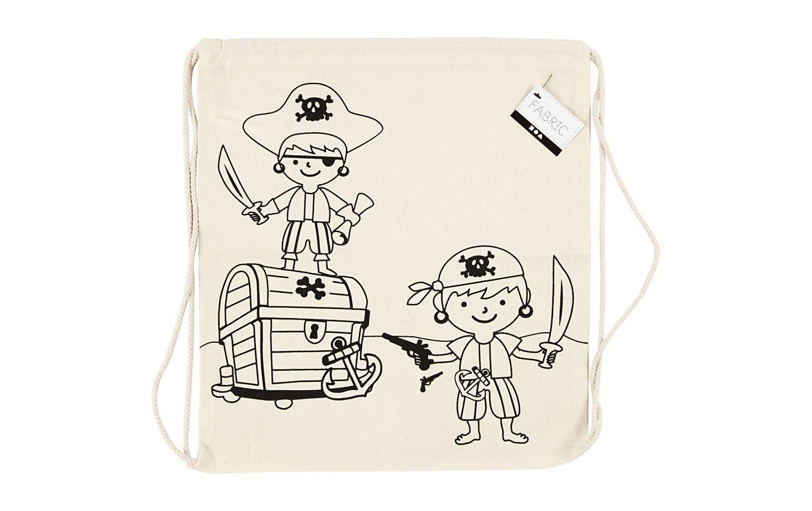 Creativ Company Turnbeutel 37 x 41 cm Hellnatur, Piraten