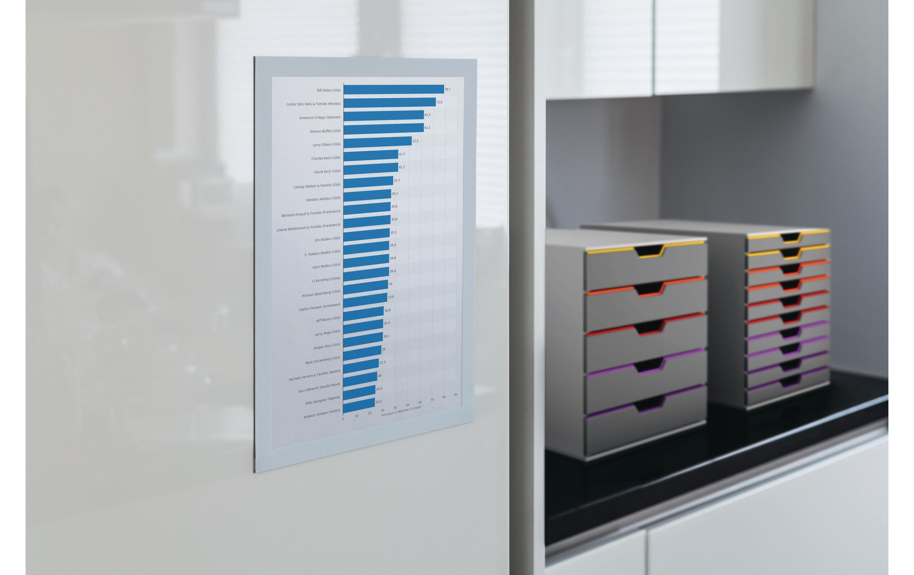 DURABLE Präsentationsrahmen Duraframe A4 2 Stück Weiss