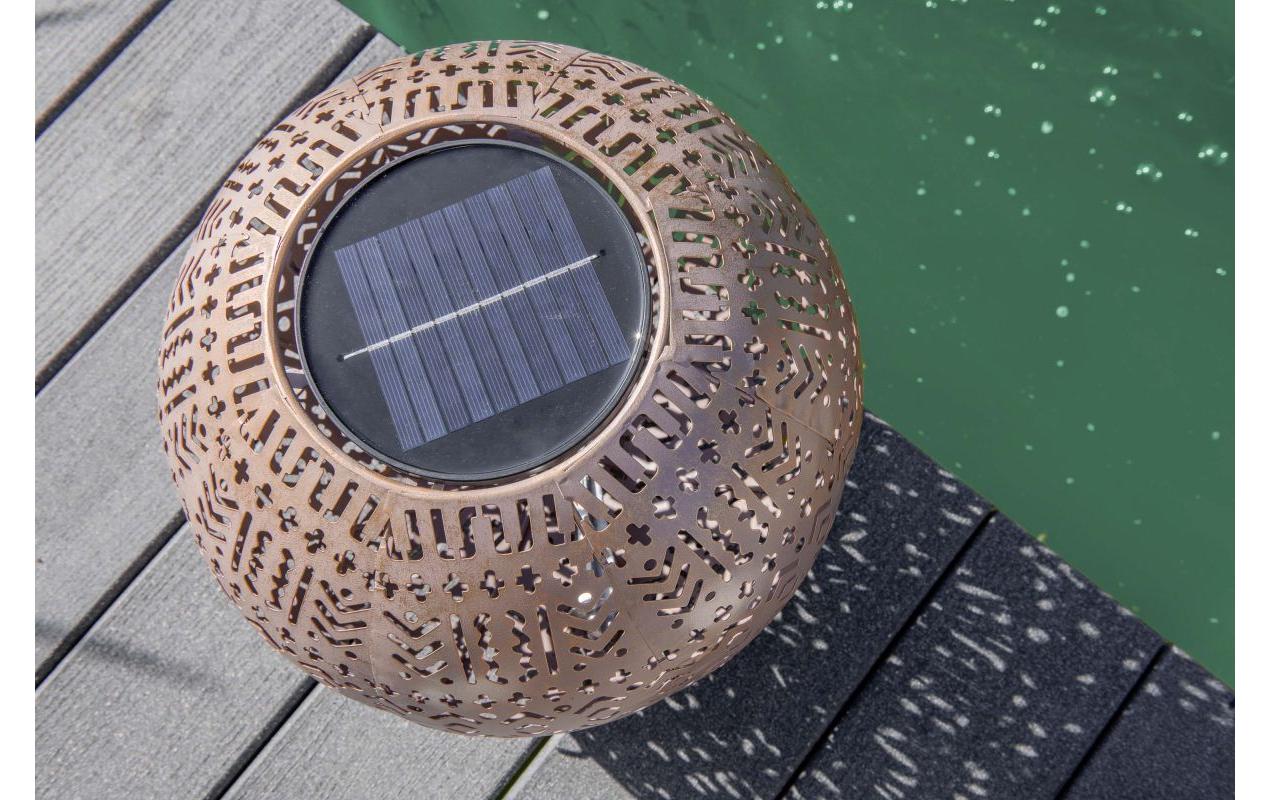STT Laterne Solar Antic Ball Boho, Ø 30 cm, Braun