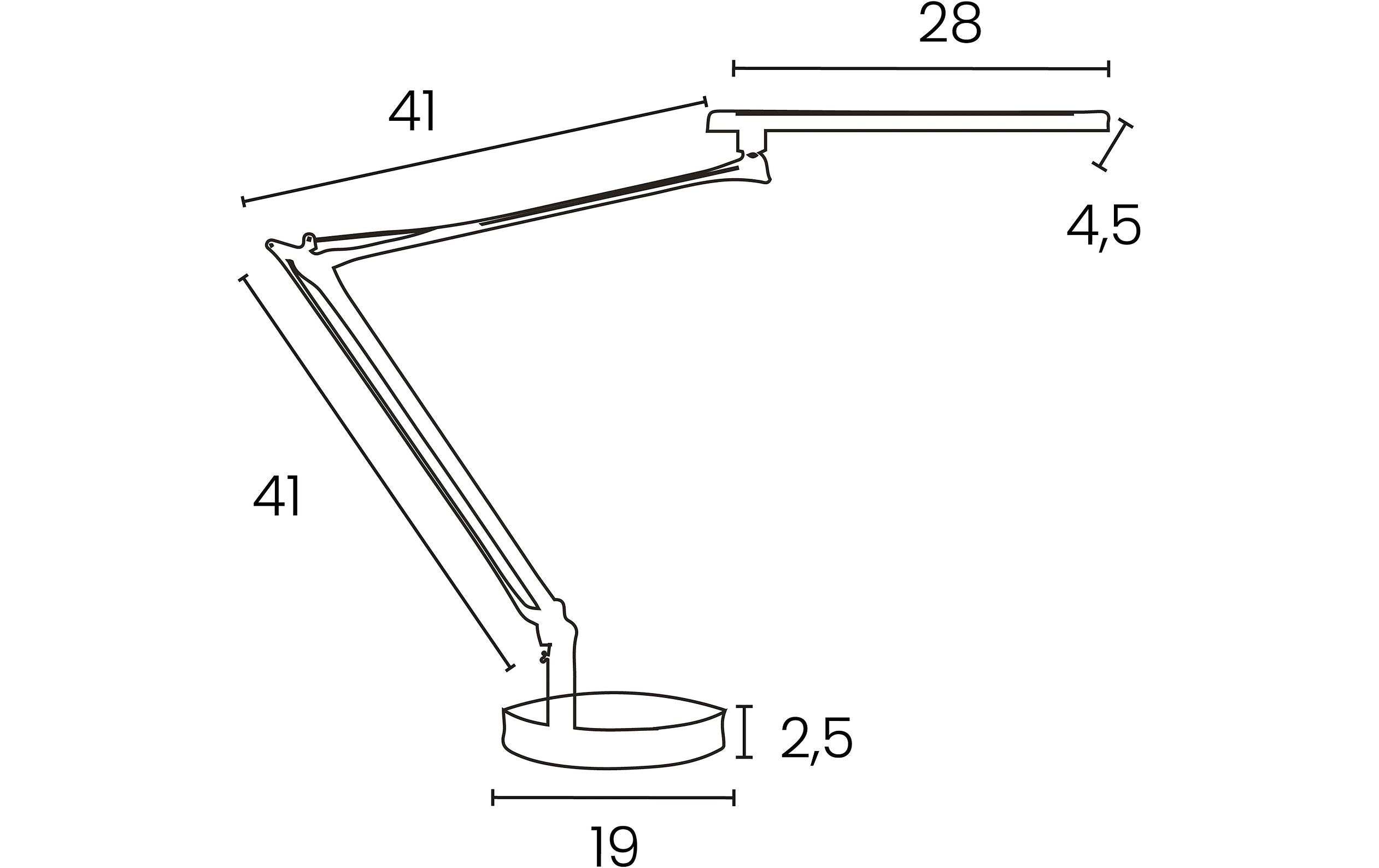 UNiLUX Schreibtischleuchte Mambo 665 lm, Grau