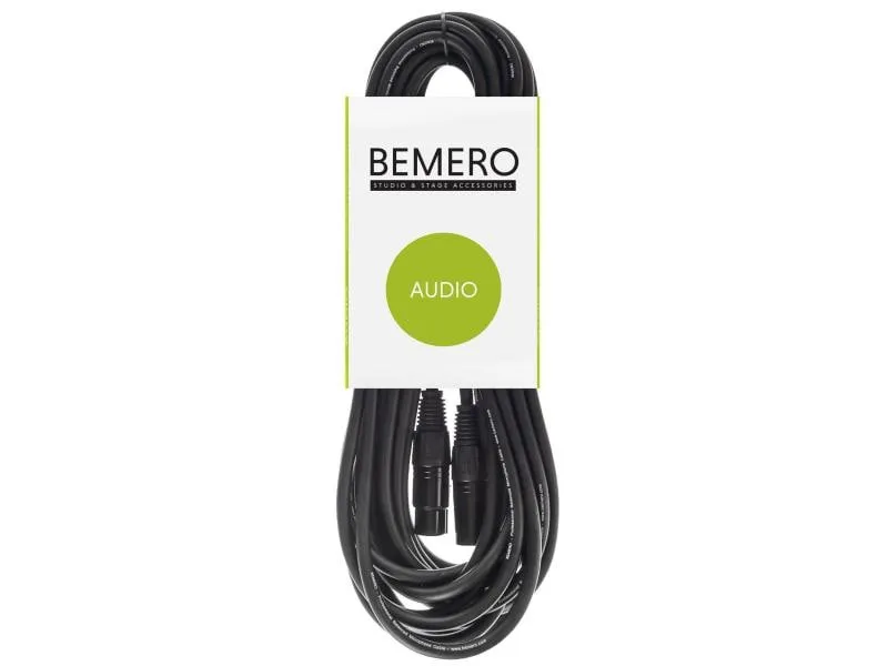 Bemero XLR-Kabel XLRf XLRm symmetrisch 20 m, Schwarz Bemero XLR-Kabel XLRf XLRm symmetrisch 20 m, Schwarz