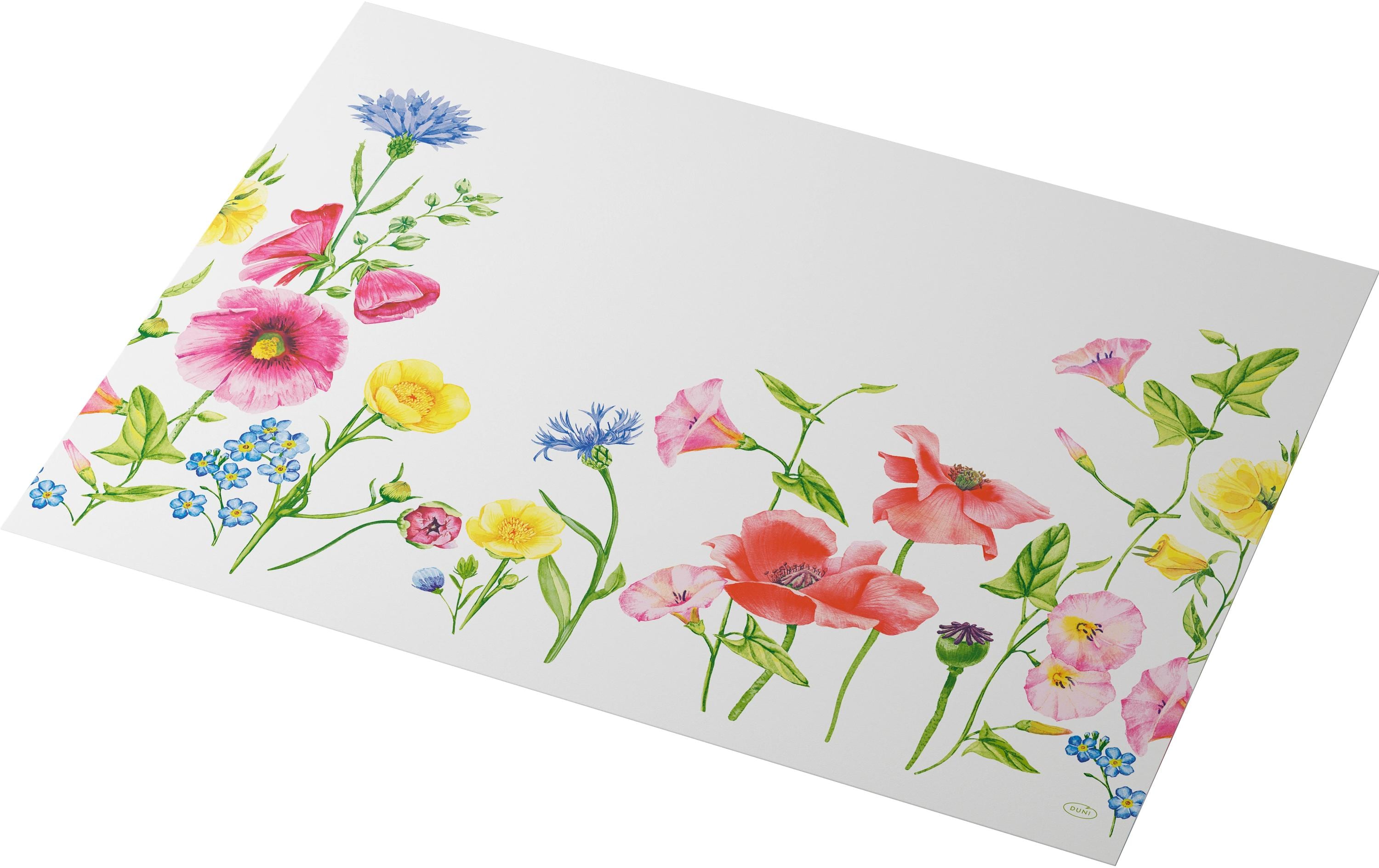 Duni Tischset Bio DC Flowy 100 Stück, 30 cm x 40 cm, Mehrfarbig