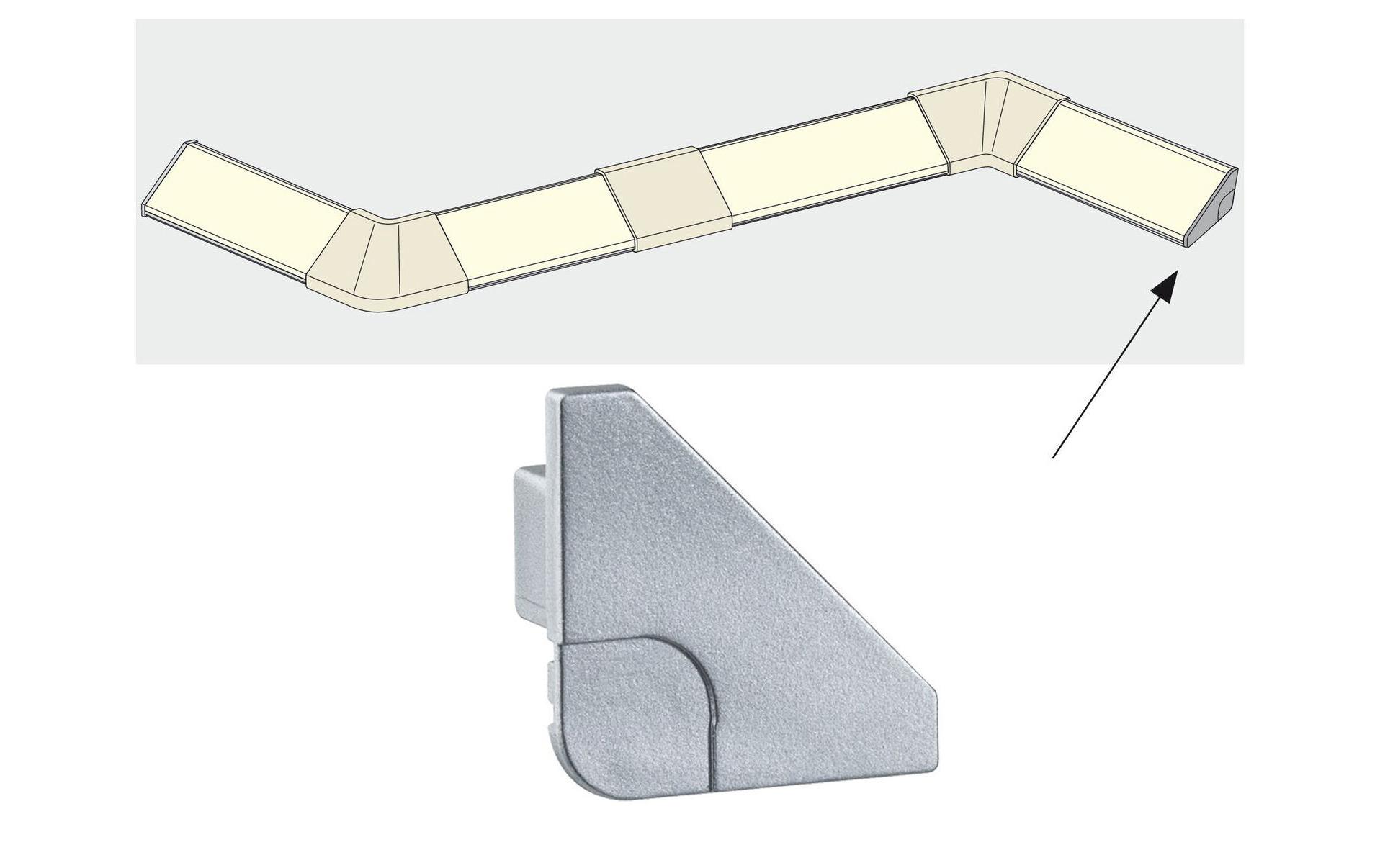 Paulmann Abdeckung Delta Profil Endstück, 2 Stück Paulmann Abdeckung Delta Profil Endstück, 2 Stück