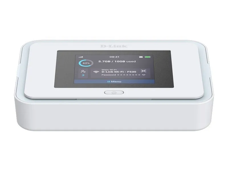 D-Link 5G Hotspot 5G NR AX3000 Wi-Fi 6 2.4 Zoll LCD Nano-SIM D-Link 5G Hotspot 5G NR AX3000 Wi-Fi 6 2.4 Zoll LCD Nano-SIM