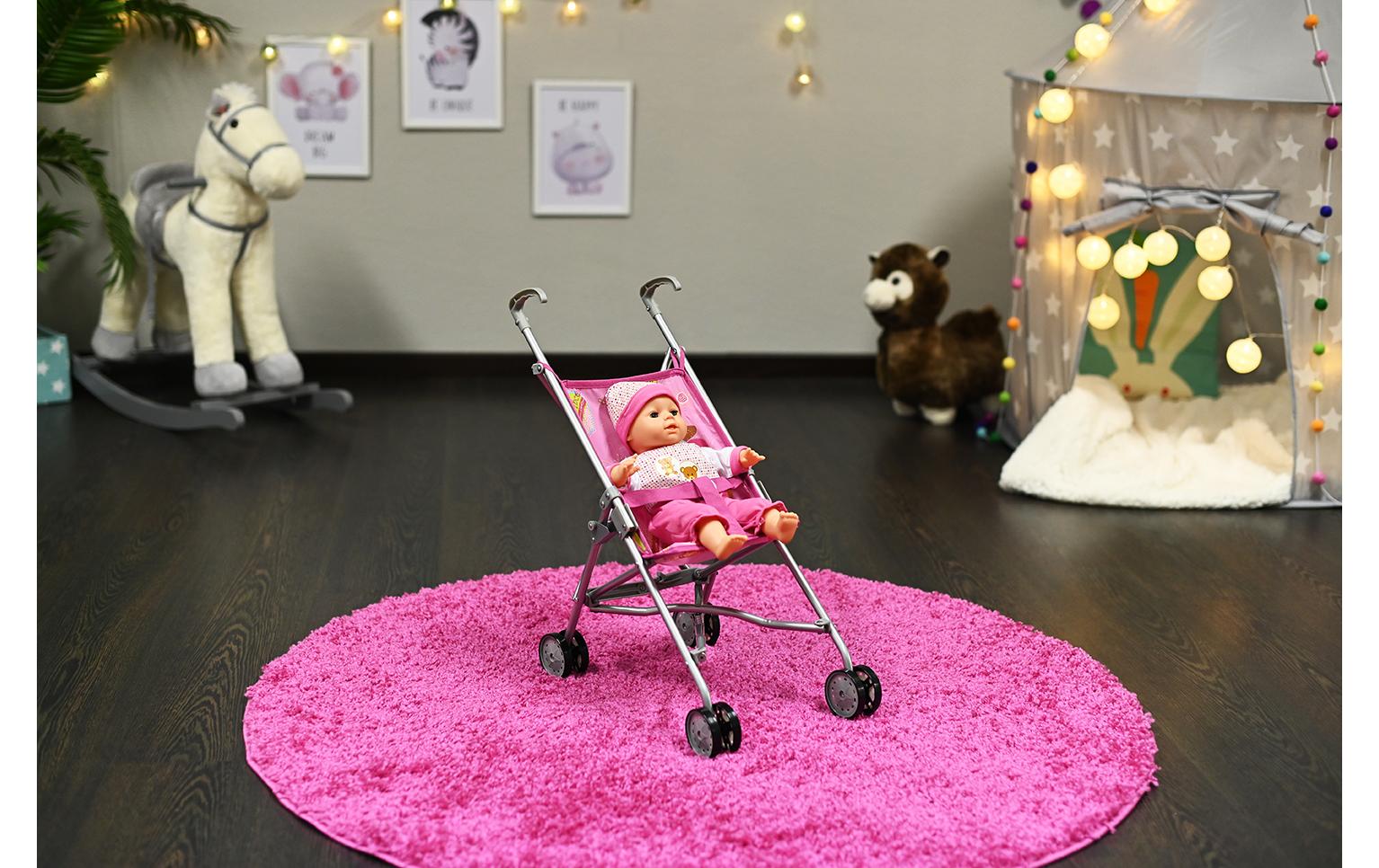 Knorrtoys Puppenbuggy Sim – Pink Little Princess