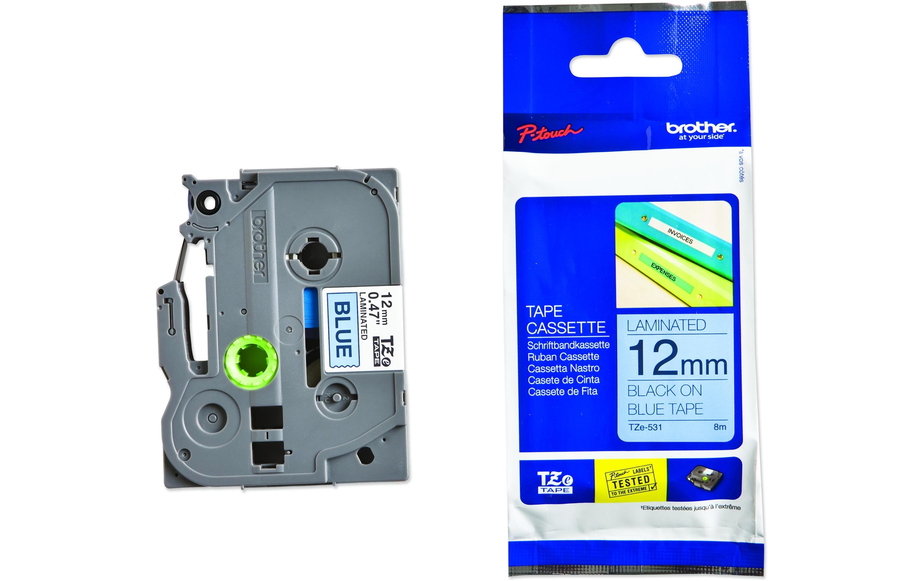 Brother Beschriftungsband TZE-531 Schwarz auf Blau Brother Beschriftungsband TZE-531 Schwarz auf Blau