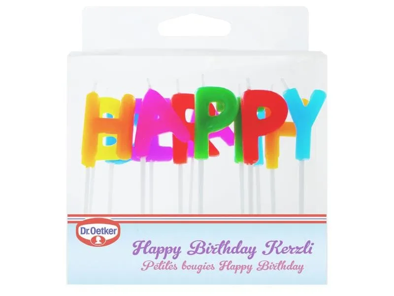 Dr.Oetker Kerze Happy Birthday 13-teilig Dr.Oetker Kerze Happy Birthday 13-teilig