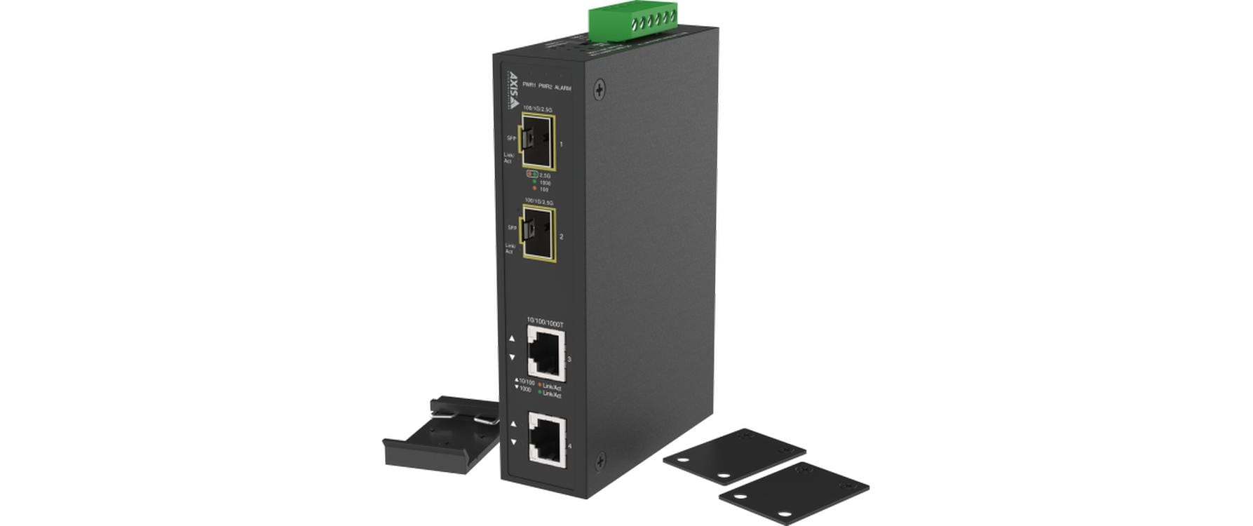 Axis Medienkonverter TU8008 Ethernet zu Glasfaser 2xSFP, 2xRJ45 Axis Medienkonverter TU8008 Ethernet zu Glasfaser 2xSFP, 2xRJ45
