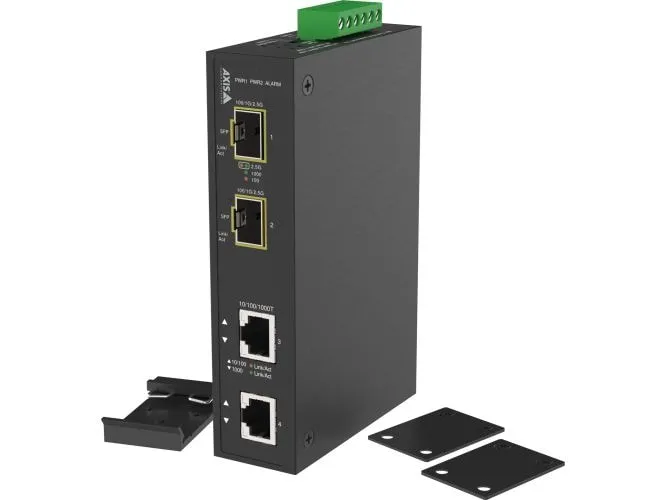 Axis Medienkonverter TU8008 Ethernet zu Glasfaser 2xSFP, 2xRJ45