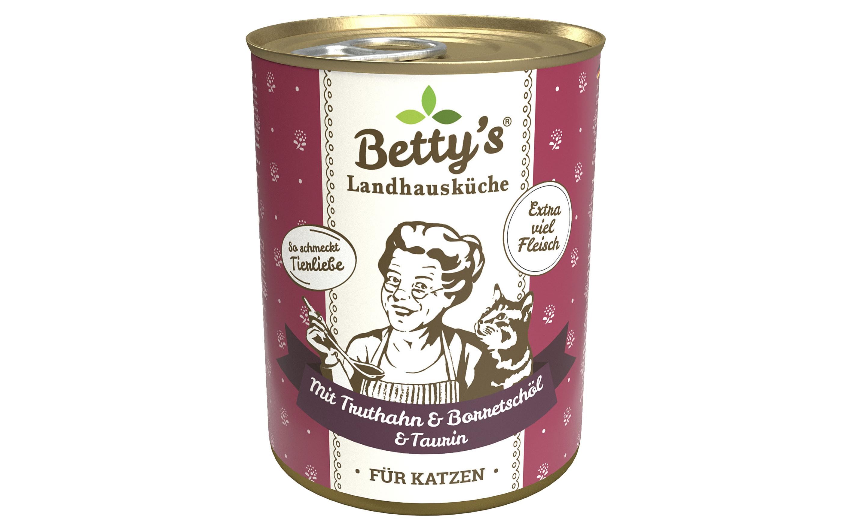 Betty's Landhausküche Nassfutter Truthahn mit Borretschöl, 400 g