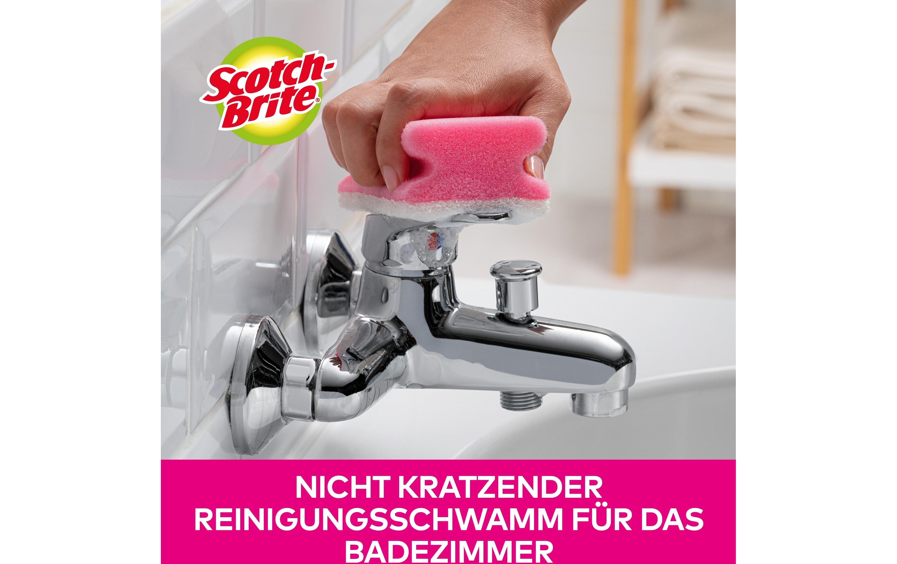 Scotch-Brite Schwamm 3M Scotch-Brite Bad 16 Stück Pink