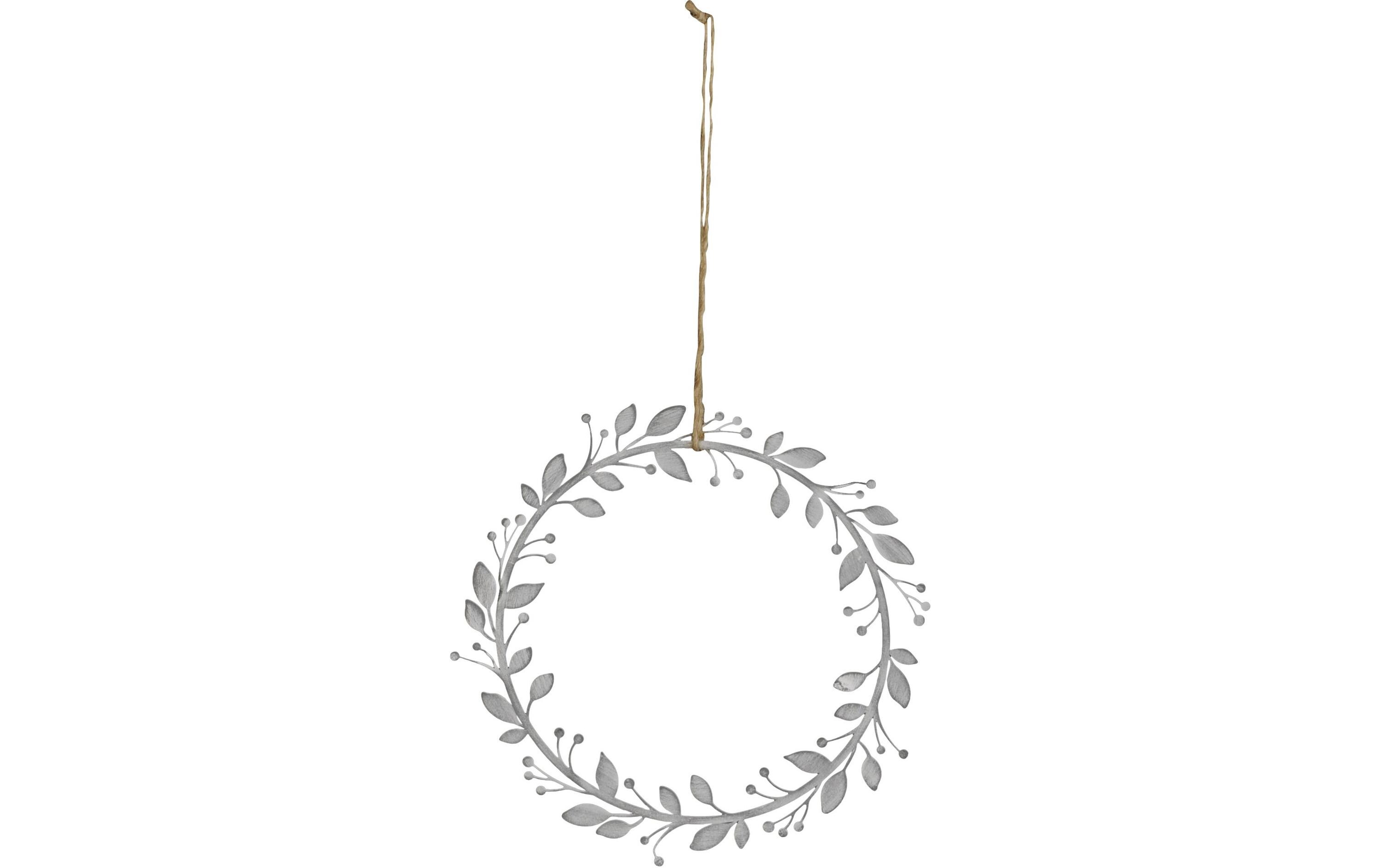 COCON Aufhänger Kranz 25 x 25 cm, Grau