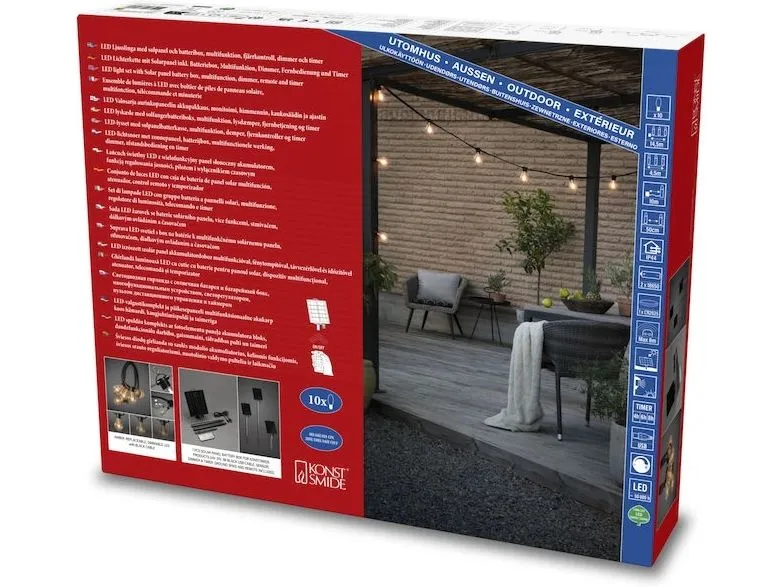 Konstsmide Lichterkette Solar 2332, 10 LEDs, Transparent