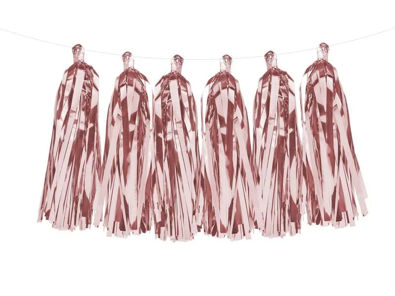 Partydeco Girlande Quasten 1.5 m, 12 Pompons, Rosa Partydeco Girlande Quasten 1.5 m, 12 Pompons, Rosa