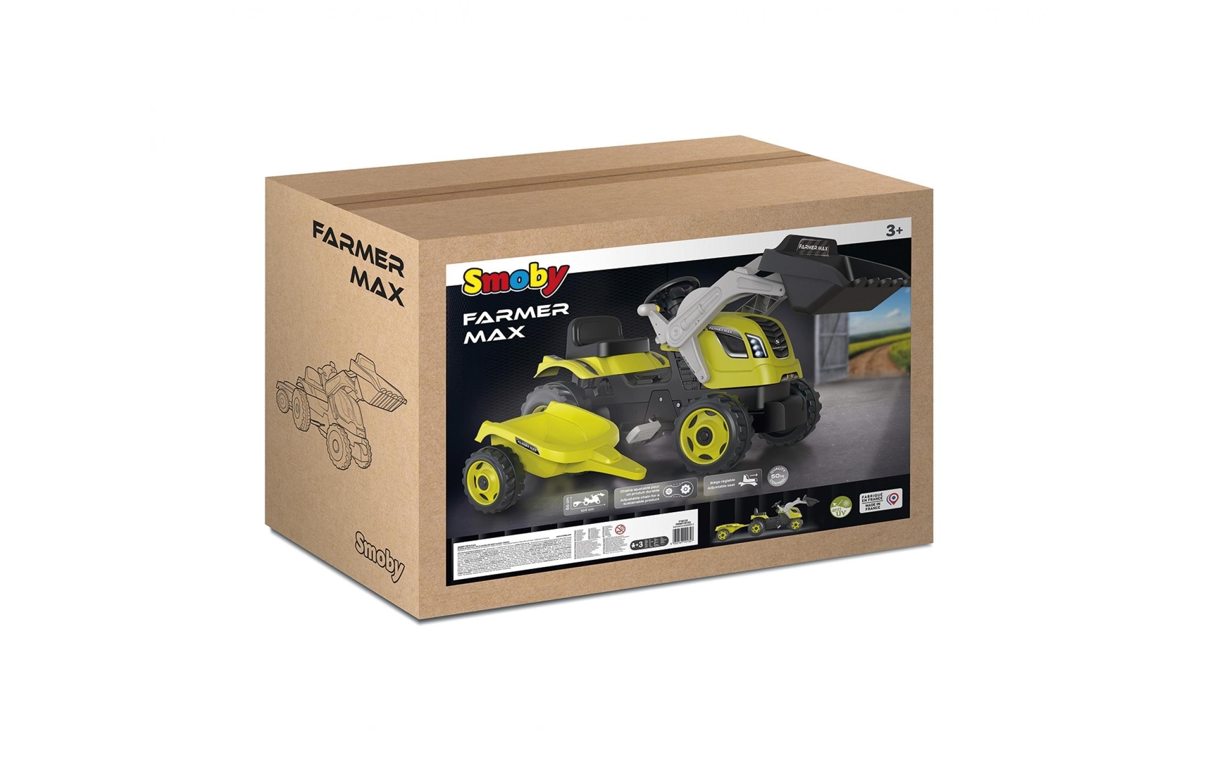 Smoby Traktor Farmer Max mit Anhänger