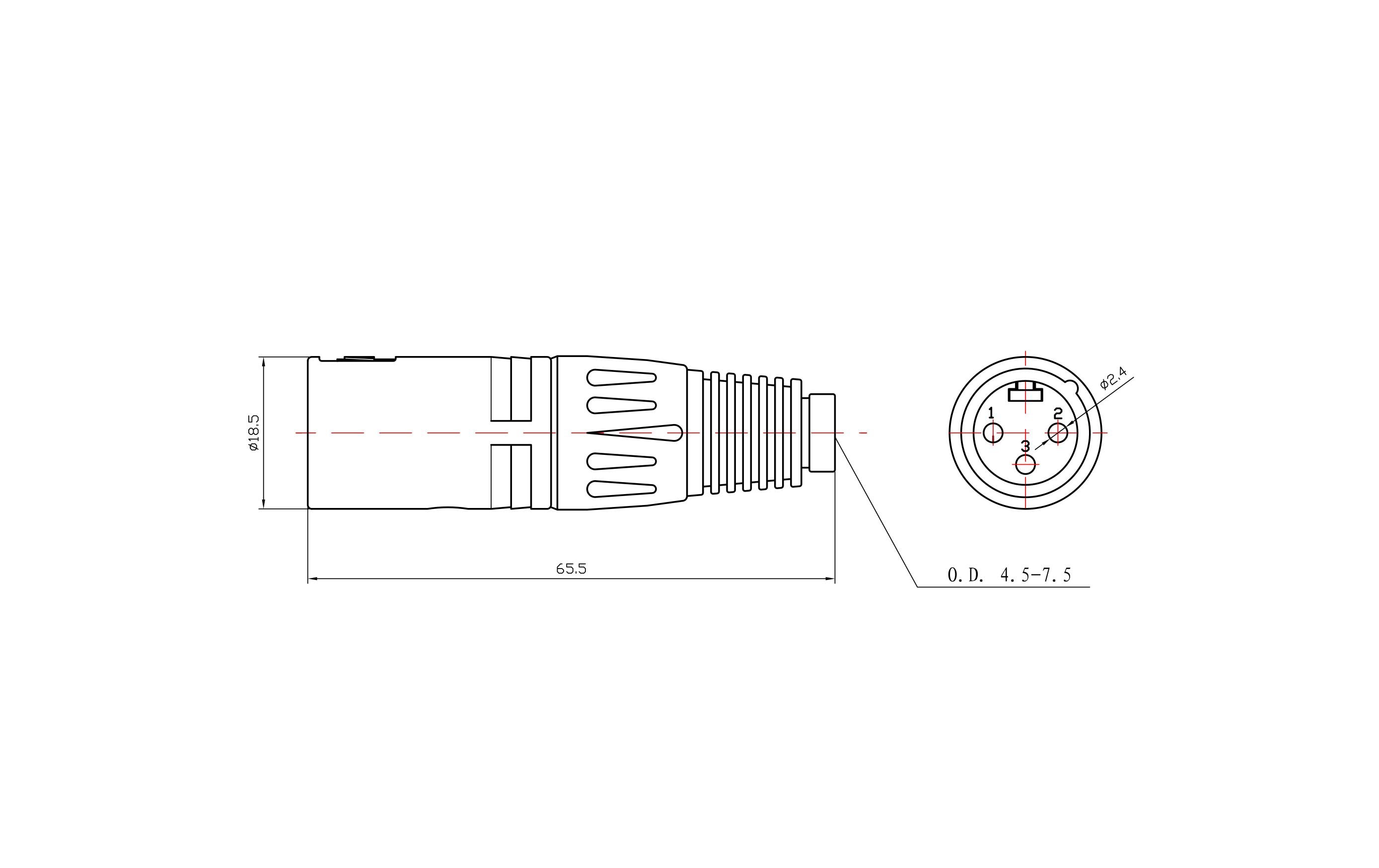 Bemero Stecker BC1001BK-M 3-Pol XLRm male Stecker Schwarz