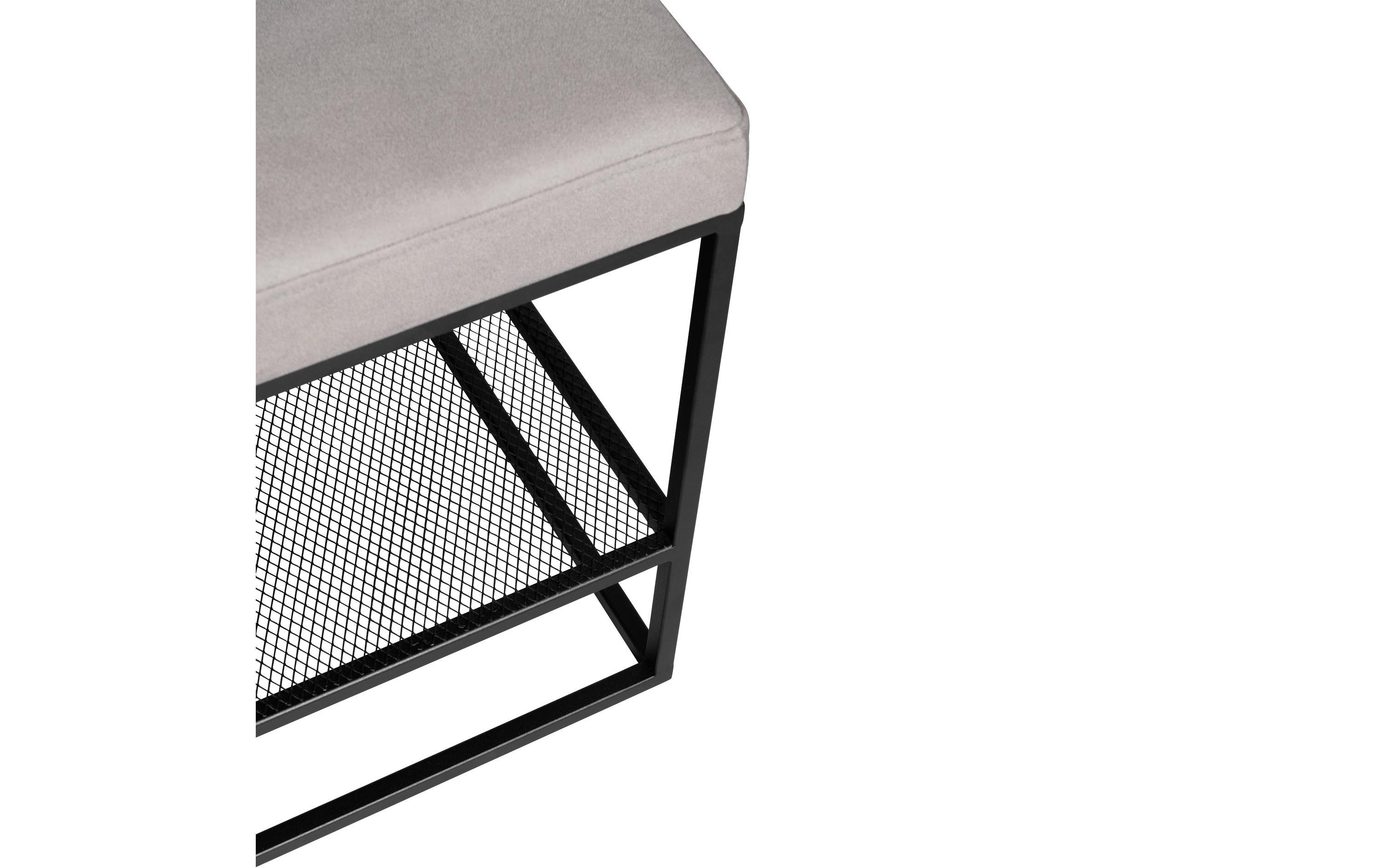 EGLO Sitzbank Bitung 120 x 40 x 45 cm, Grau