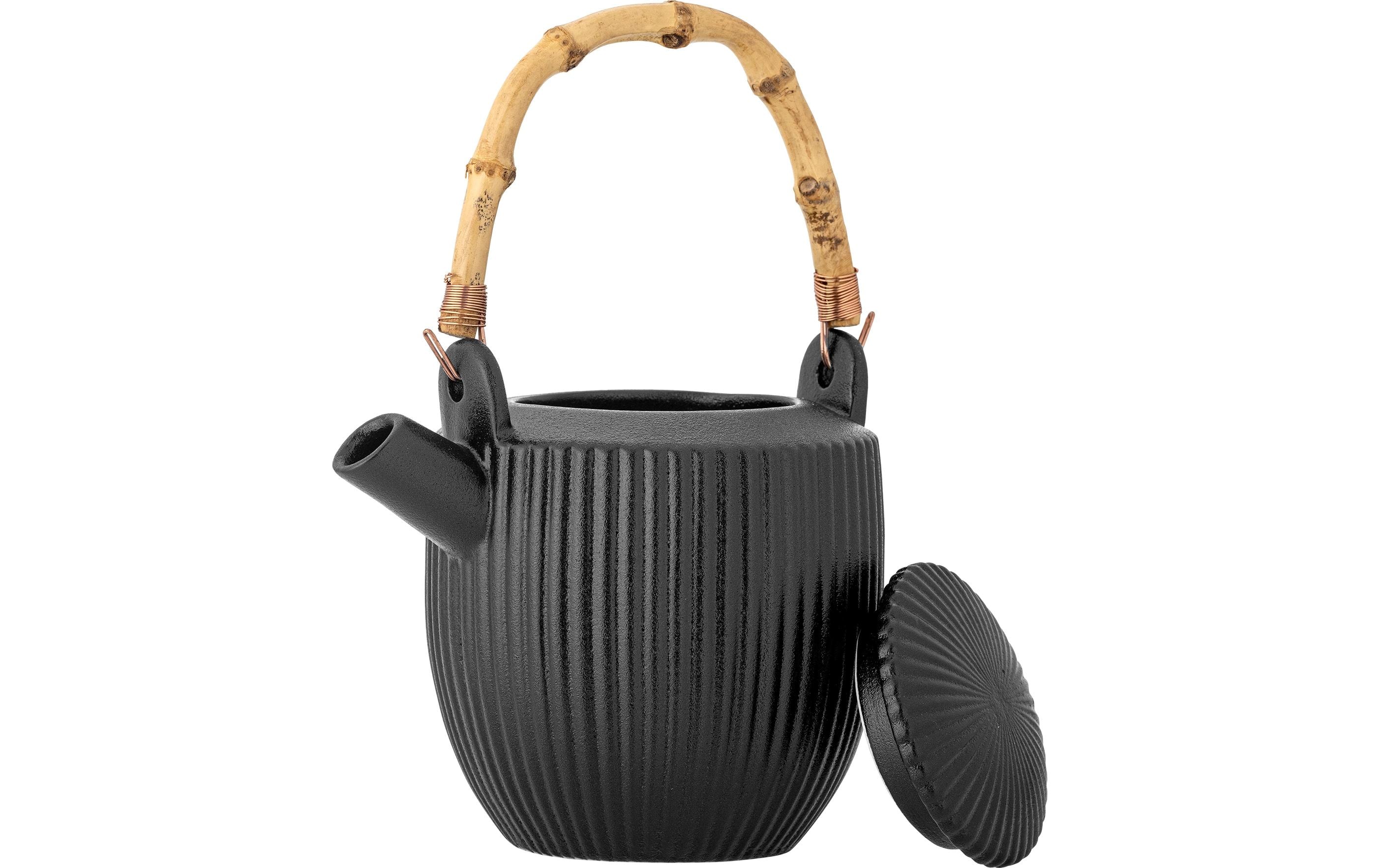 Bloomingville Teekanne Neri, Steingut, Schwarz