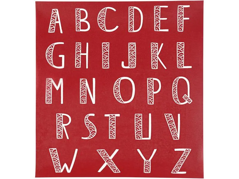 Creativ Company Schablonen Siebdruck Alphabet, 1 Stück Creativ Company Schablonen Siebdruck Alphabet, 1 Stück