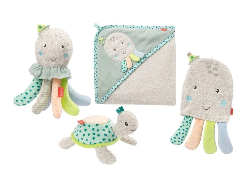 fehn Bade-Set «Meereskinder» 4-teilig Mehrfarbig fehn Bade-Set «Meereskinder» 4-teilig Mehrfarbig