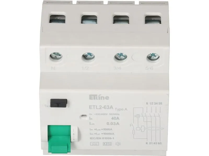 Max Hauri Build FI Schalter 3P+N 40 A Max Hauri Build FI Schalter 3P+N 40 A