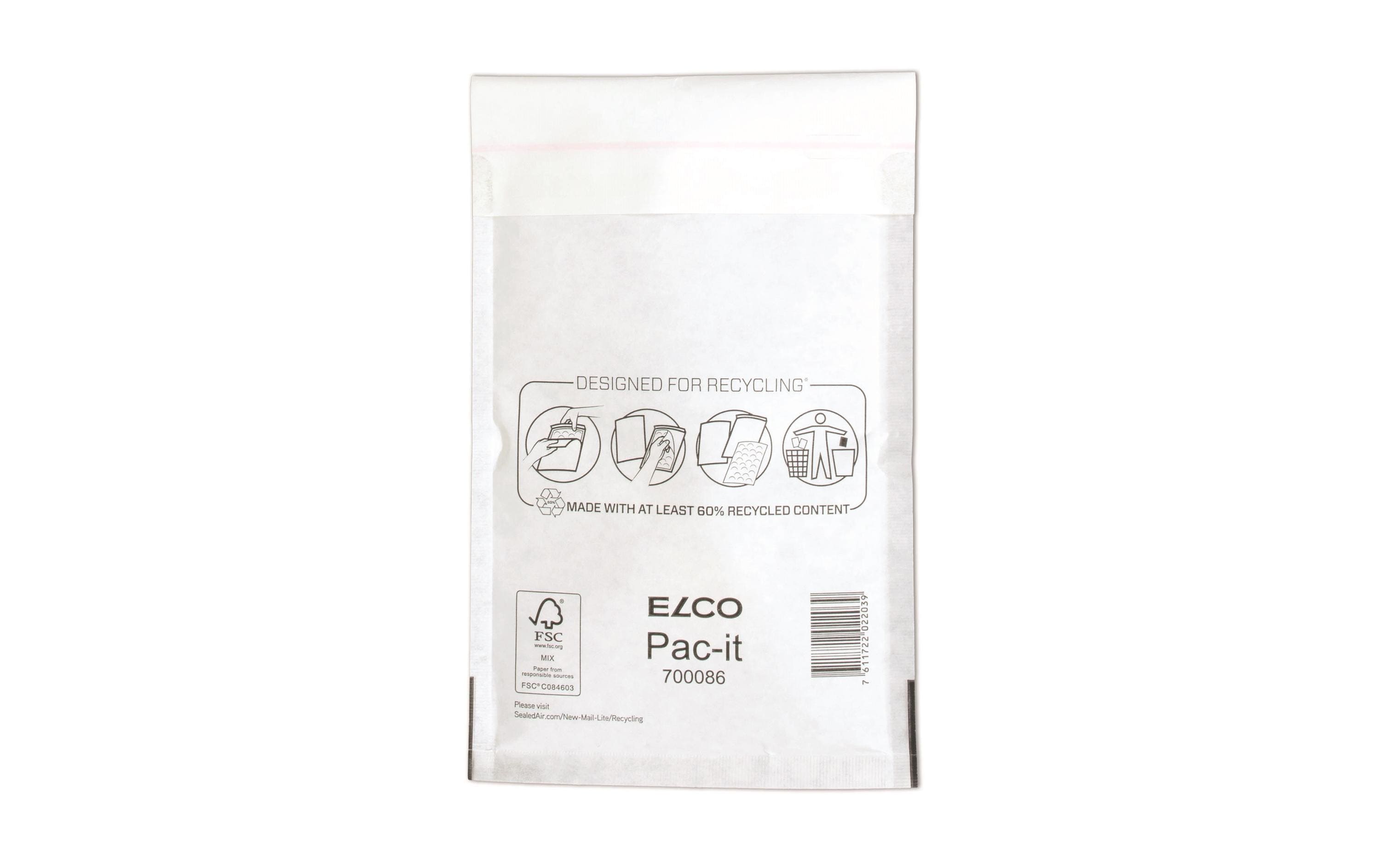 ELCO Luftpolstertasche 14.2 x 22.5 cm Weiss, Pack à 100 Stück