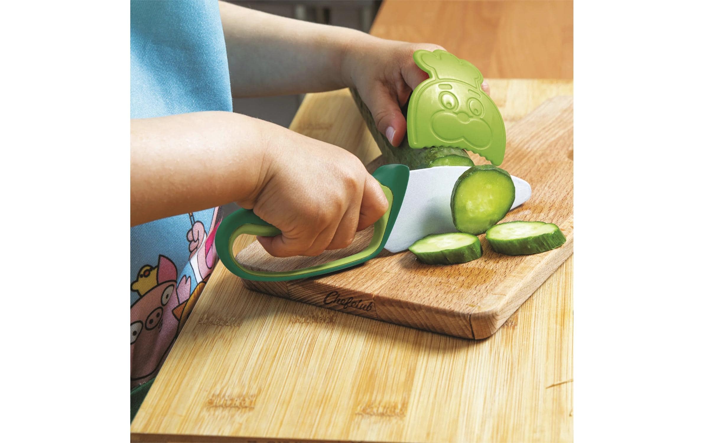 Chefclub Kindergeschirrset Messer Grün