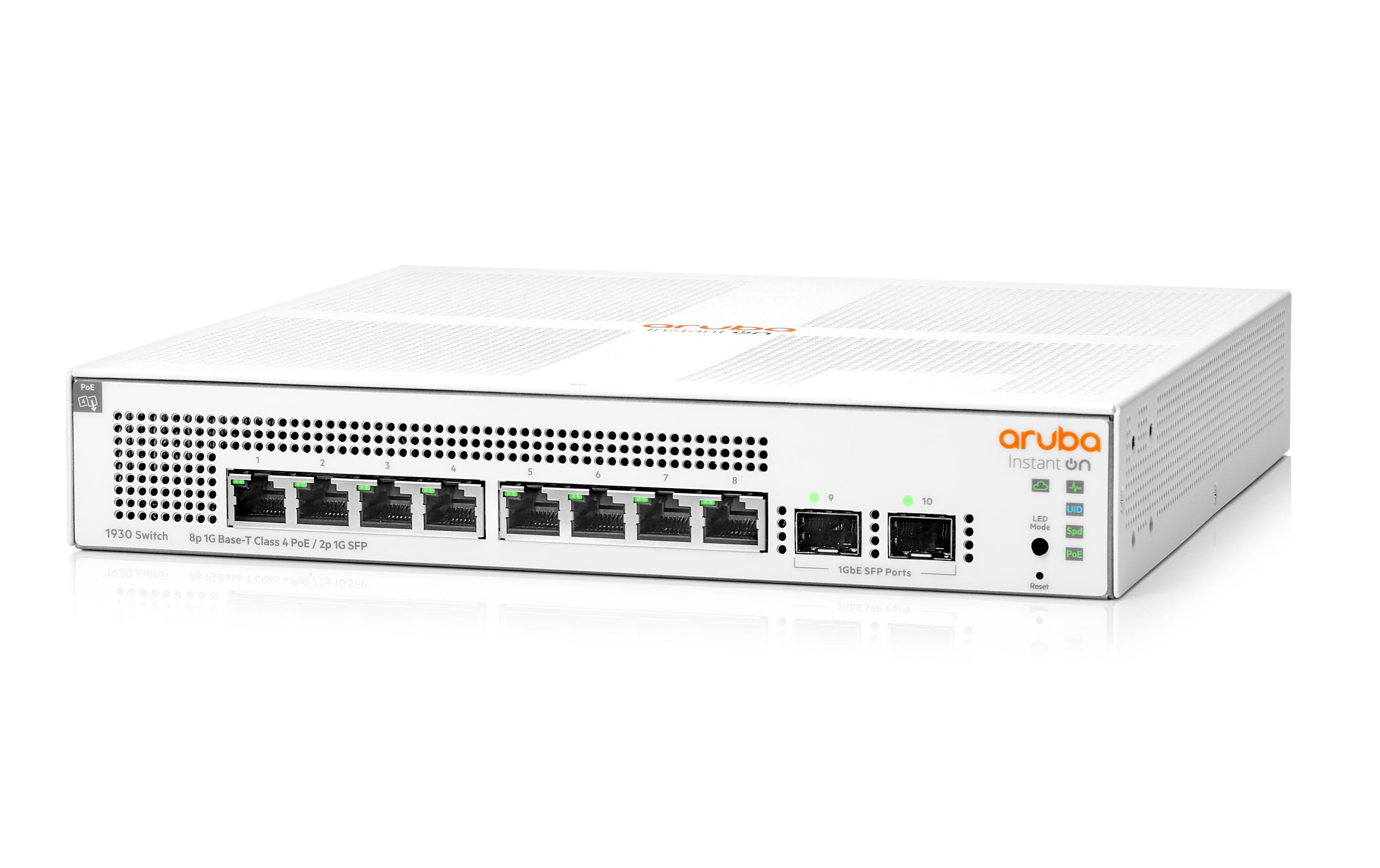 HPE Aruba Networking PoE+ Switch Aruba Instant On 1930-8G PoE+ 124W 8 Port HPE Aruba Networking PoE+ Switch Aruba Instant On 1930-8G PoE+ 124W 8 Port