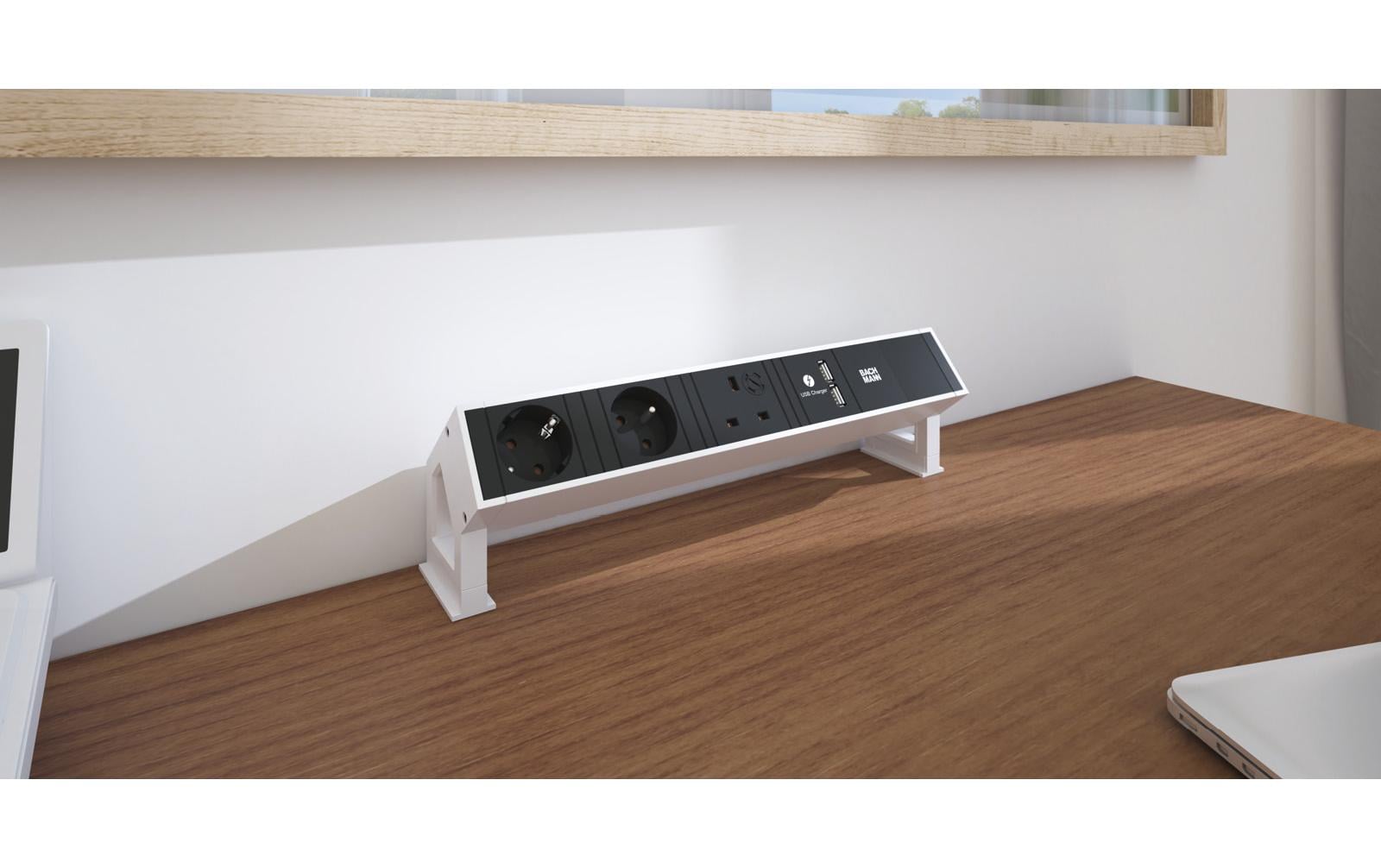 Bachmann Einbausteckerleiste POWER FRAME S 2xT13 1xUSB C/C 45W 0.2m