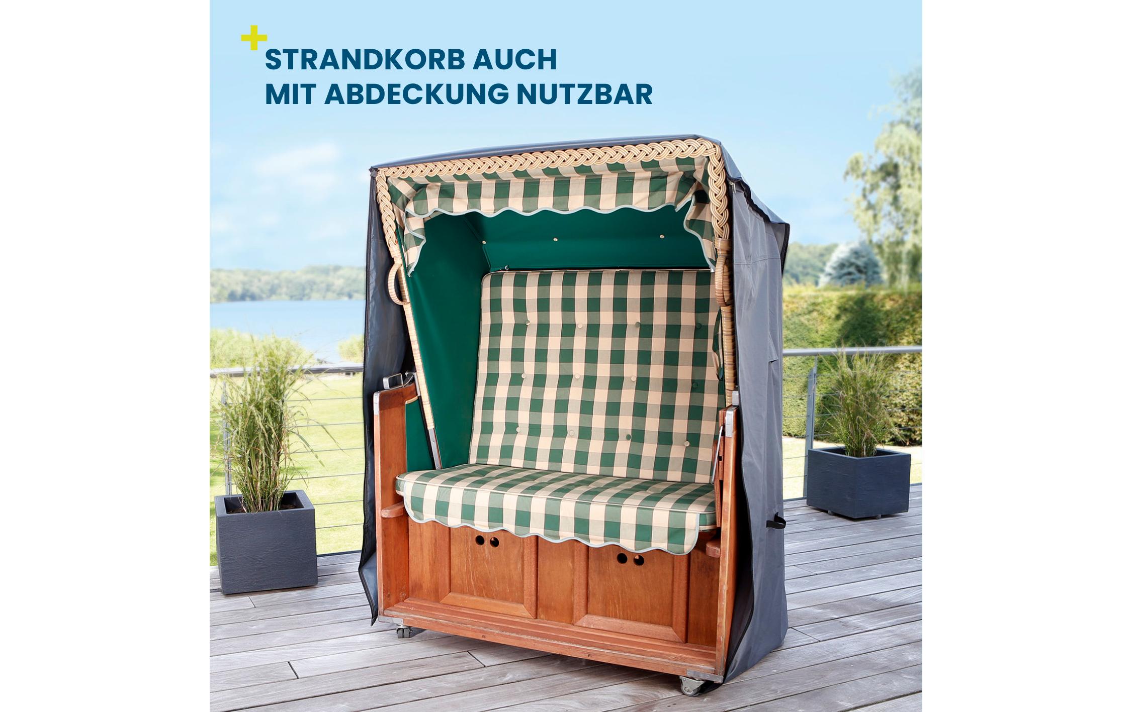 Hoberg Strandkorbabdeckung gross, 140 x 100 x 165 cm, grau