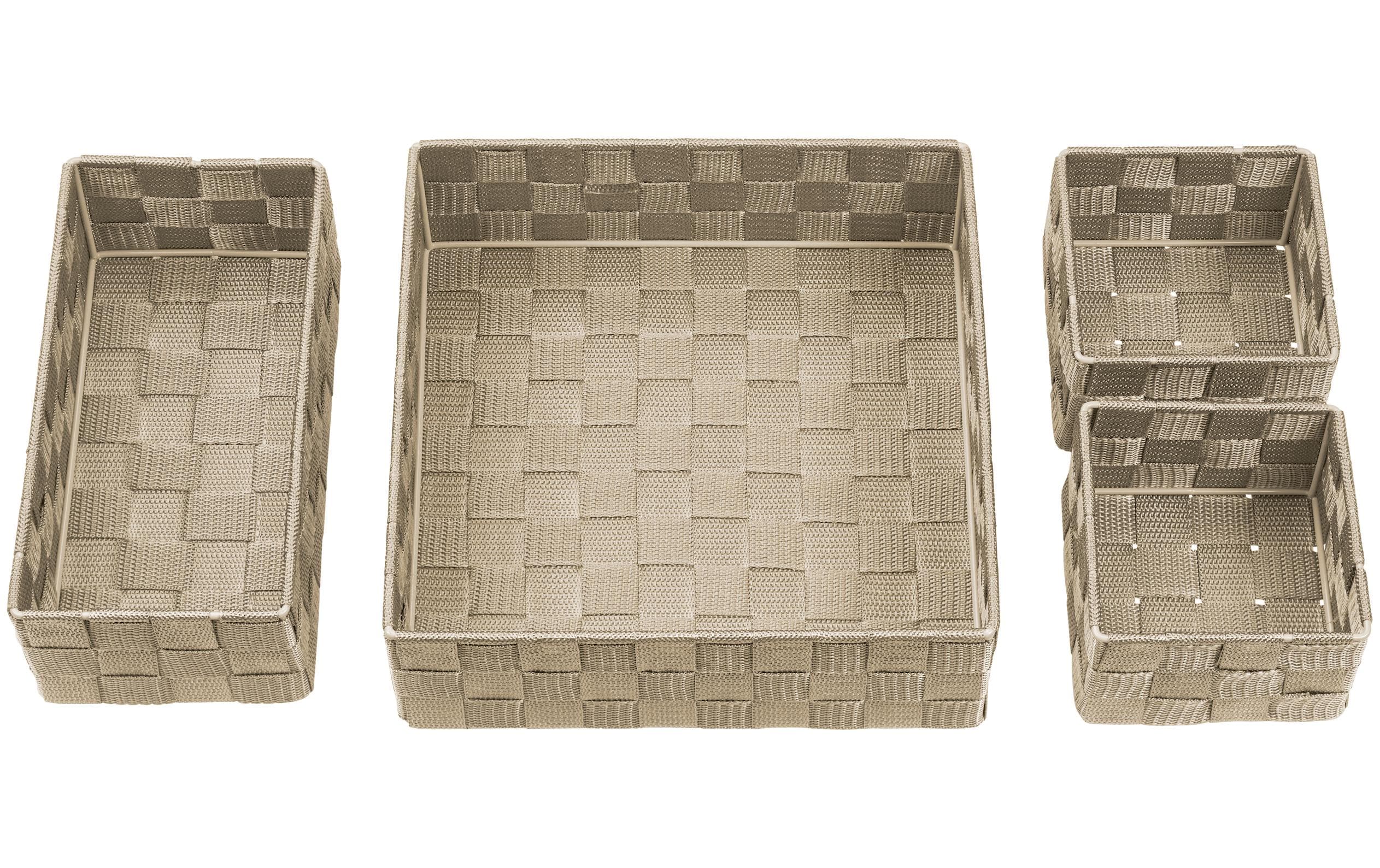 diaqua® Aufbewahrungskorb Irina 4 Stück, Beige