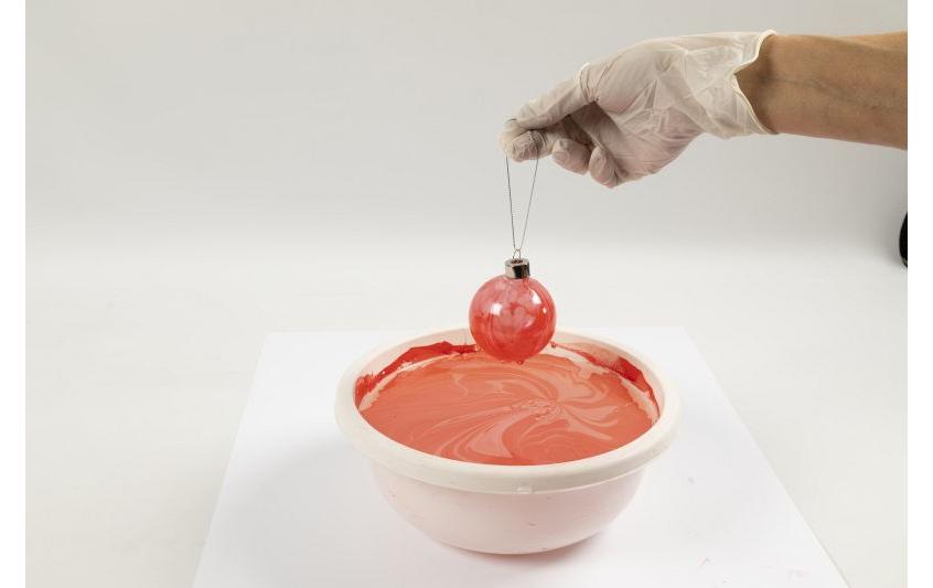 Creativ Company Bastelset Weihnachtskugeln Marmorieren