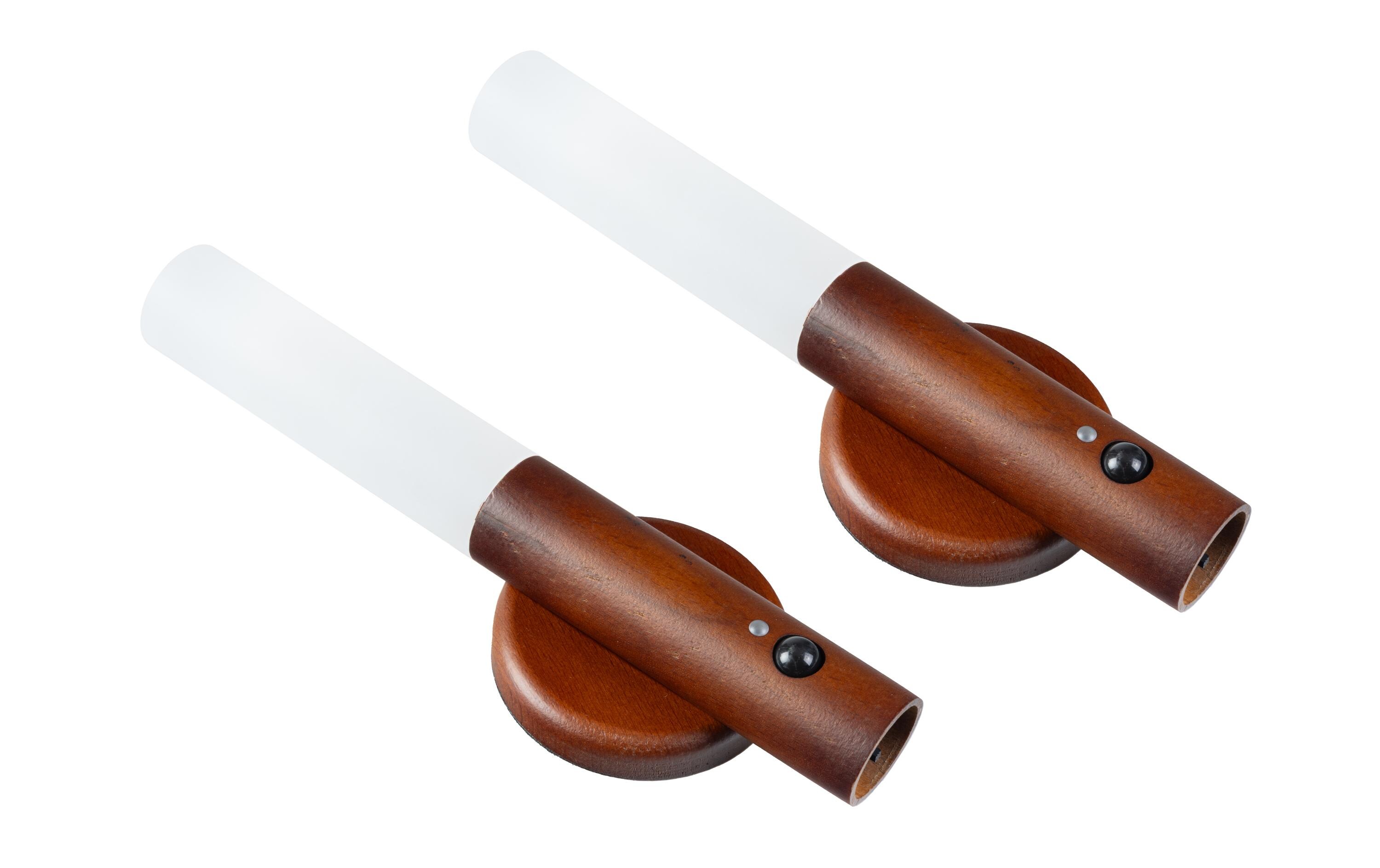 FTM Wandleuchte mit Lichtsensor, Dunkelbraun, 2 Stk.